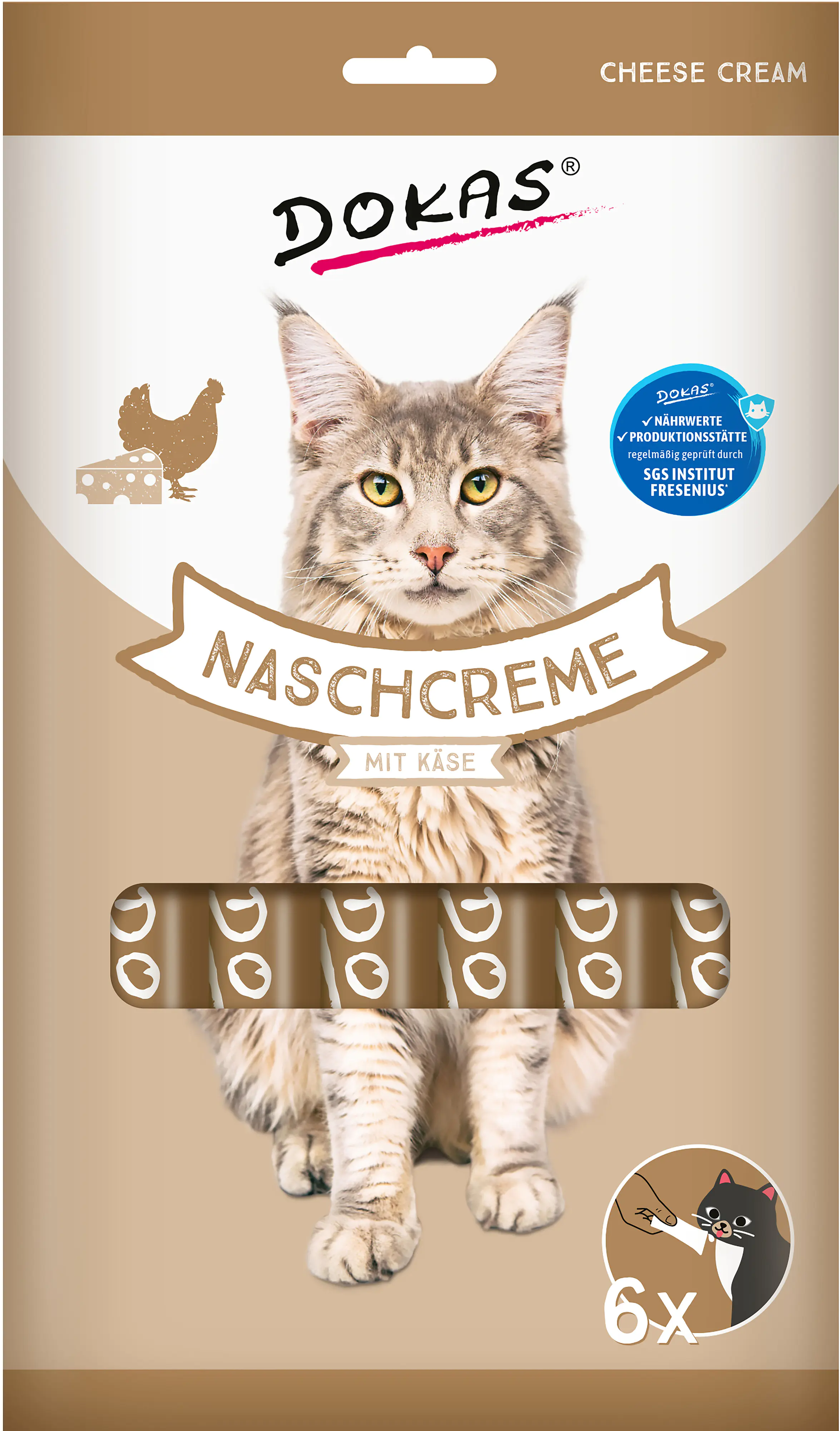 Dokas Nasch-Creme mit Käse 90 g (Katze)