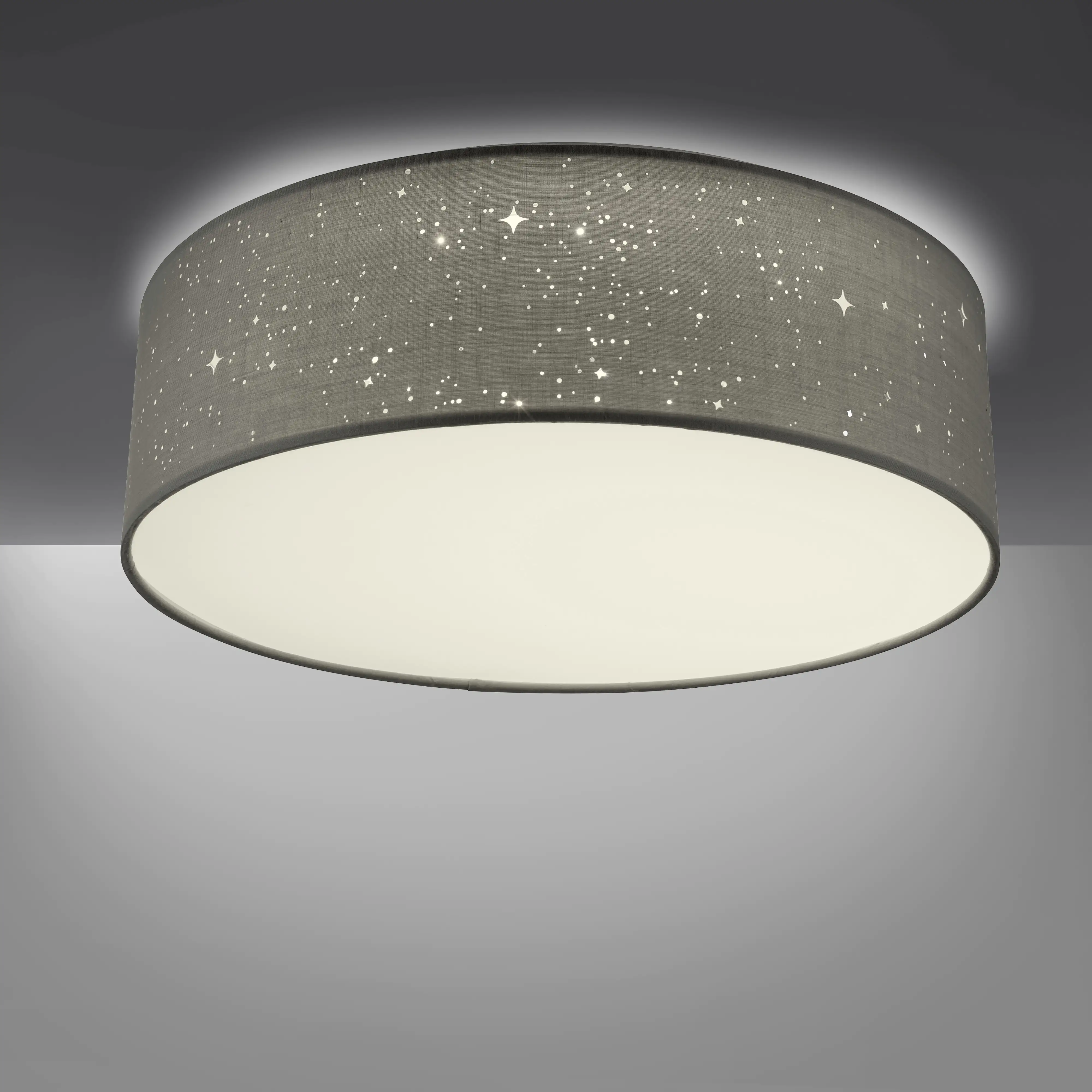 JustLight LED Deckenleuchte Mats Sternenhimmel Optik CCT grau