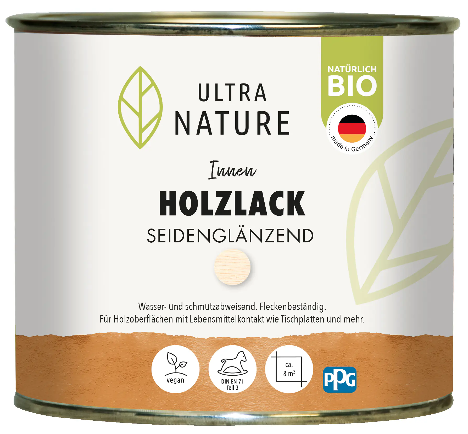 Ultra Nature Holzlack 375 ml seidenglänzend