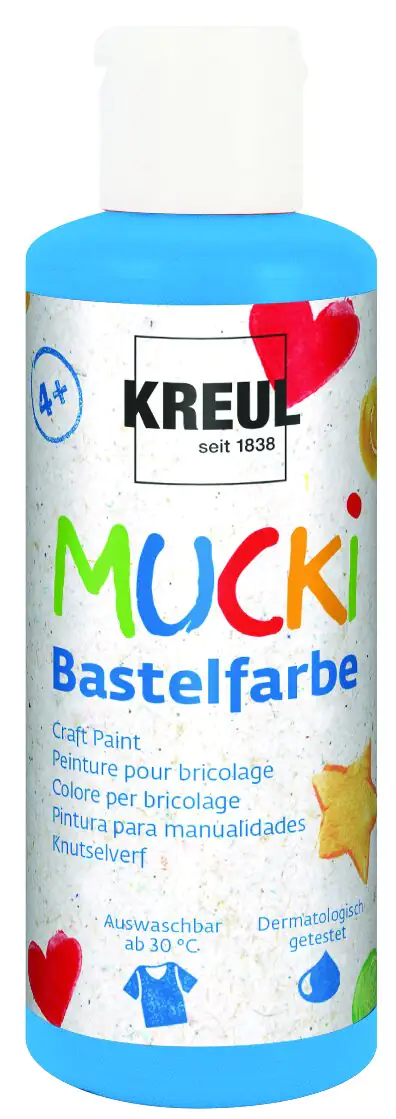 Kreul Mucki Bastelfarbe primärblau 80 ml