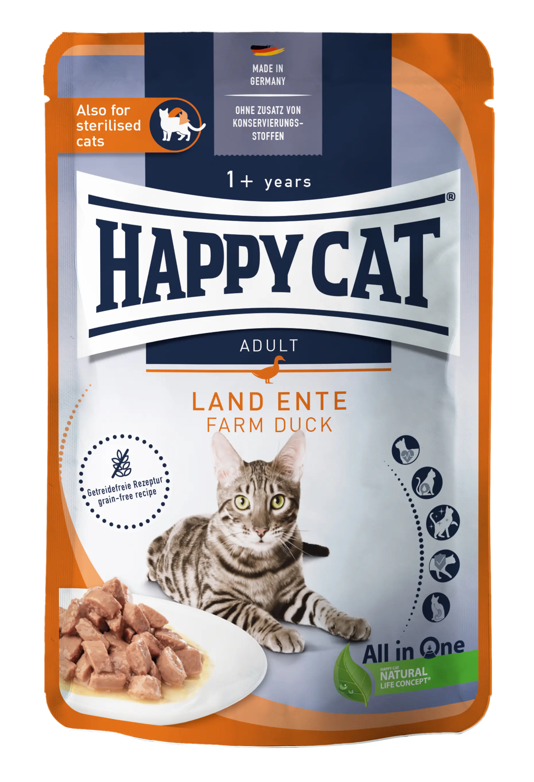 Happy Cat Culinary Katzennassfutter Adult getreidefrei 85 g Ente