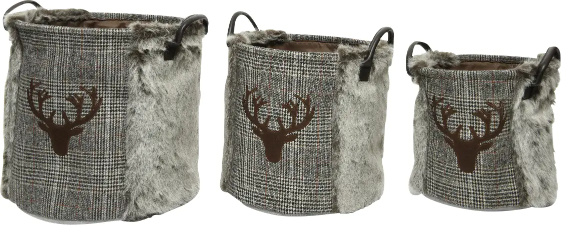 Kaemingk Dekorations Korb braun Ø 25 cm