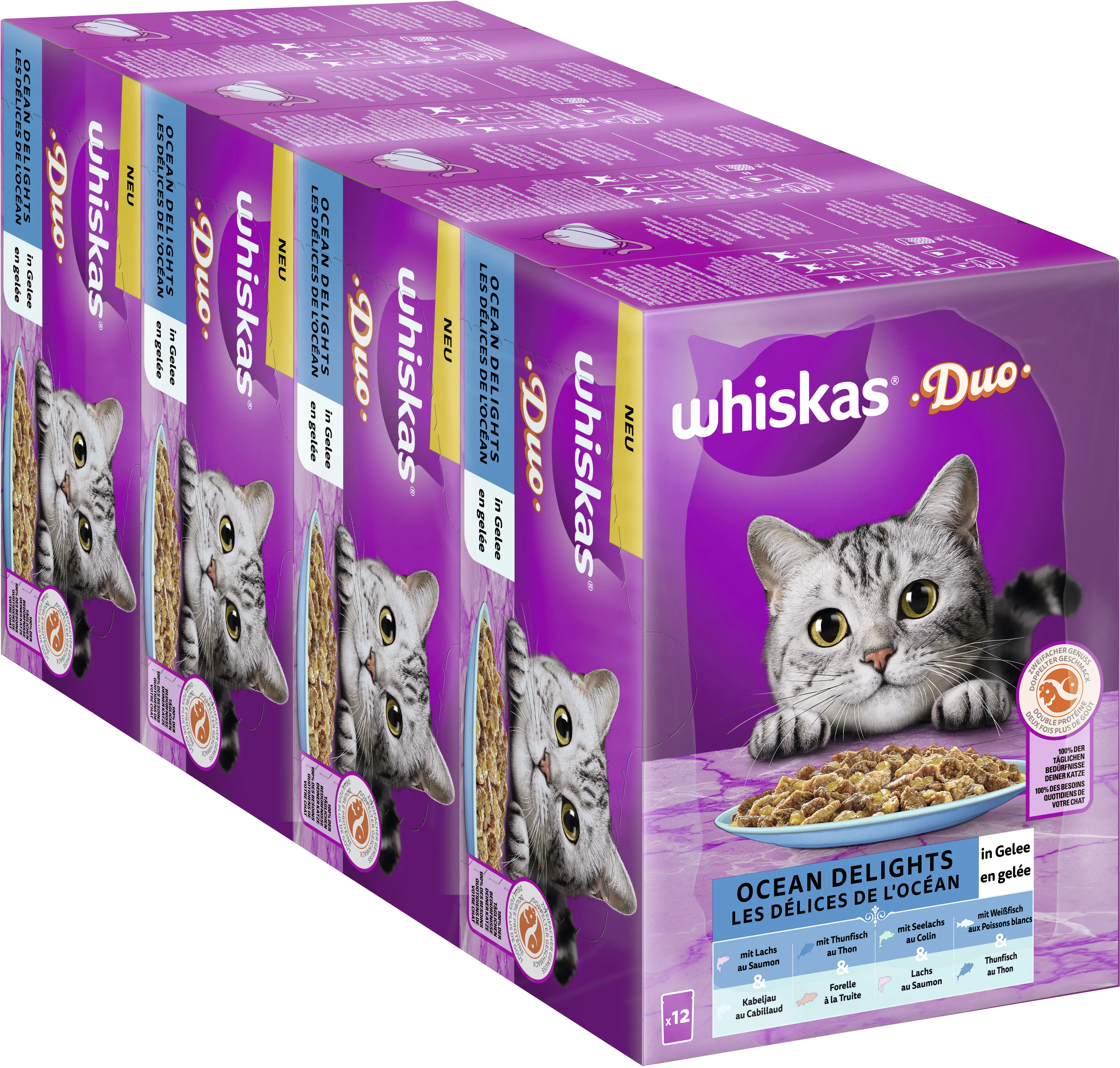 Whiskas Multipack Duo Ocean Delight in Gelee Katzenfutter 12 x 85 g Whiskas Multipack Duo Ocean Delight in Gelee Katzenfutter 12 x 85 g