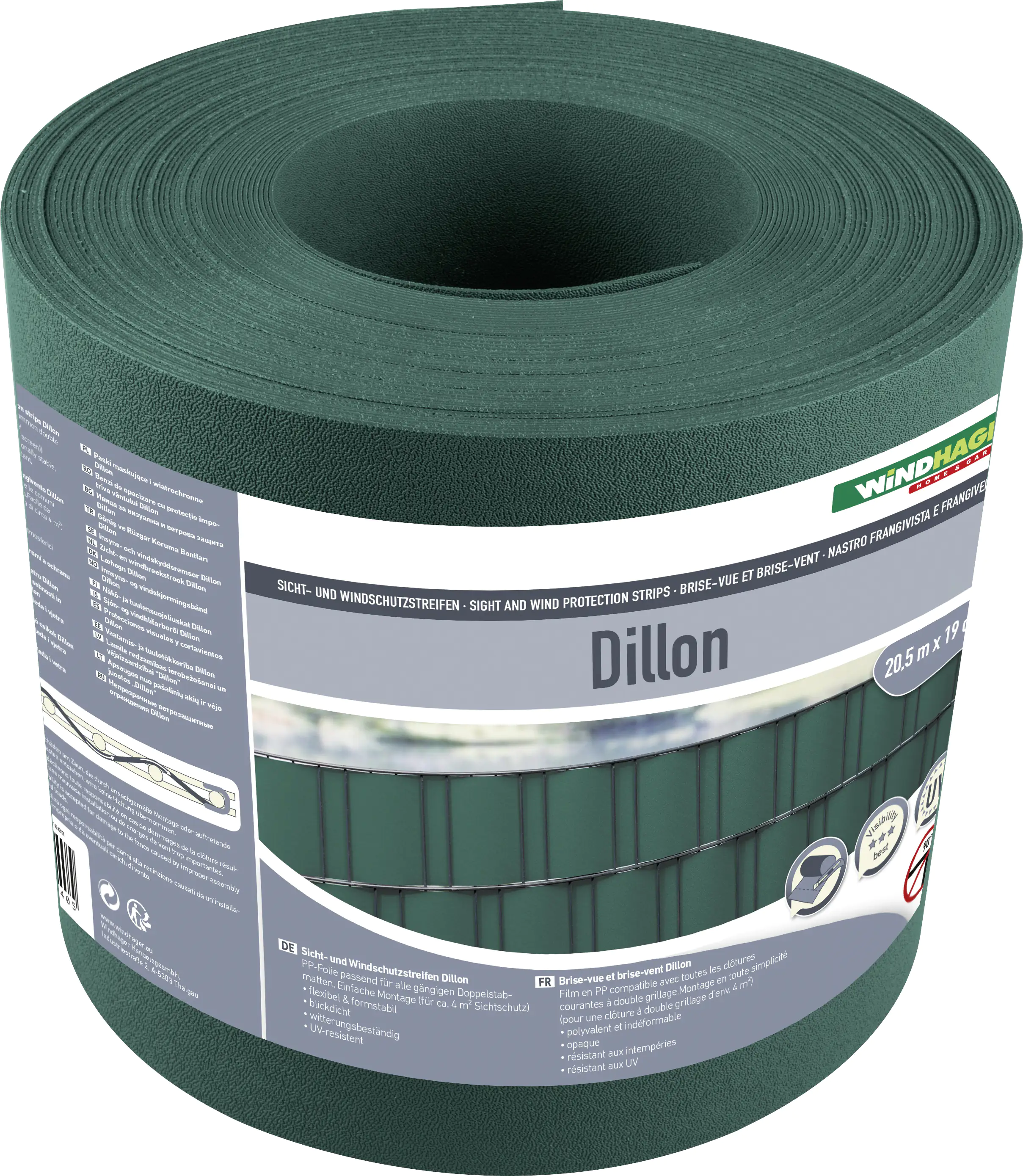 Windhager Sichtschutzstreifen Dillon 20,5 m, grün