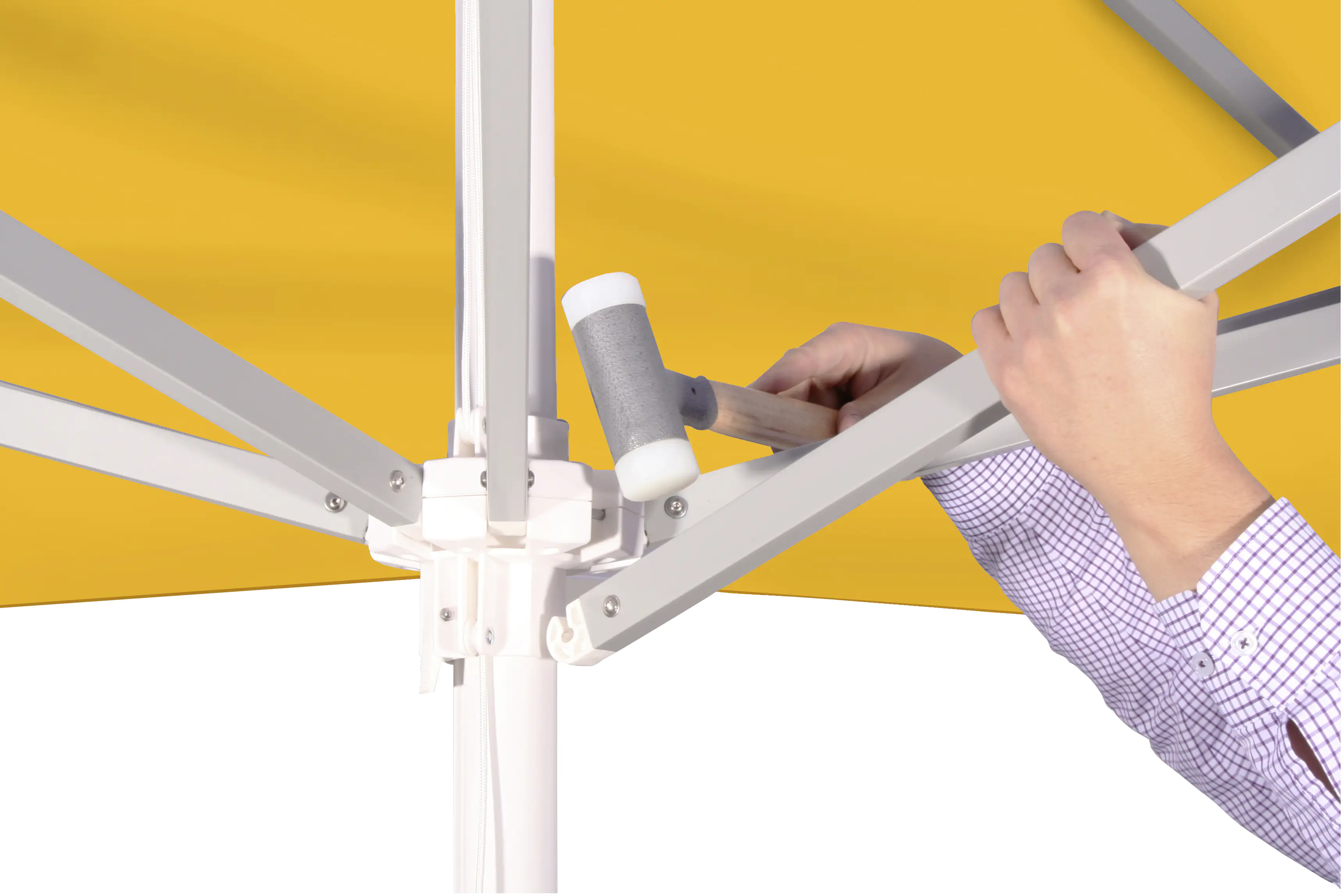 Schneider Sonnenschirm Quadro goldgelb 300 x 300 cm