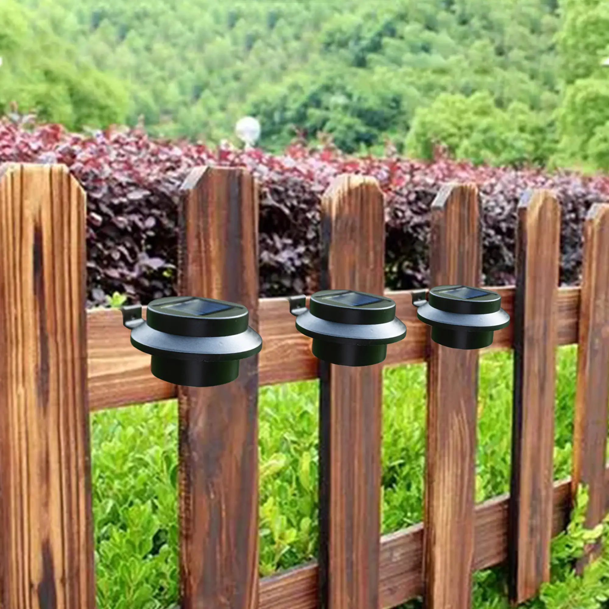TrendLine LED Solar-Zaunleuchte 3er-Set mit Dämmerungssensor IP44