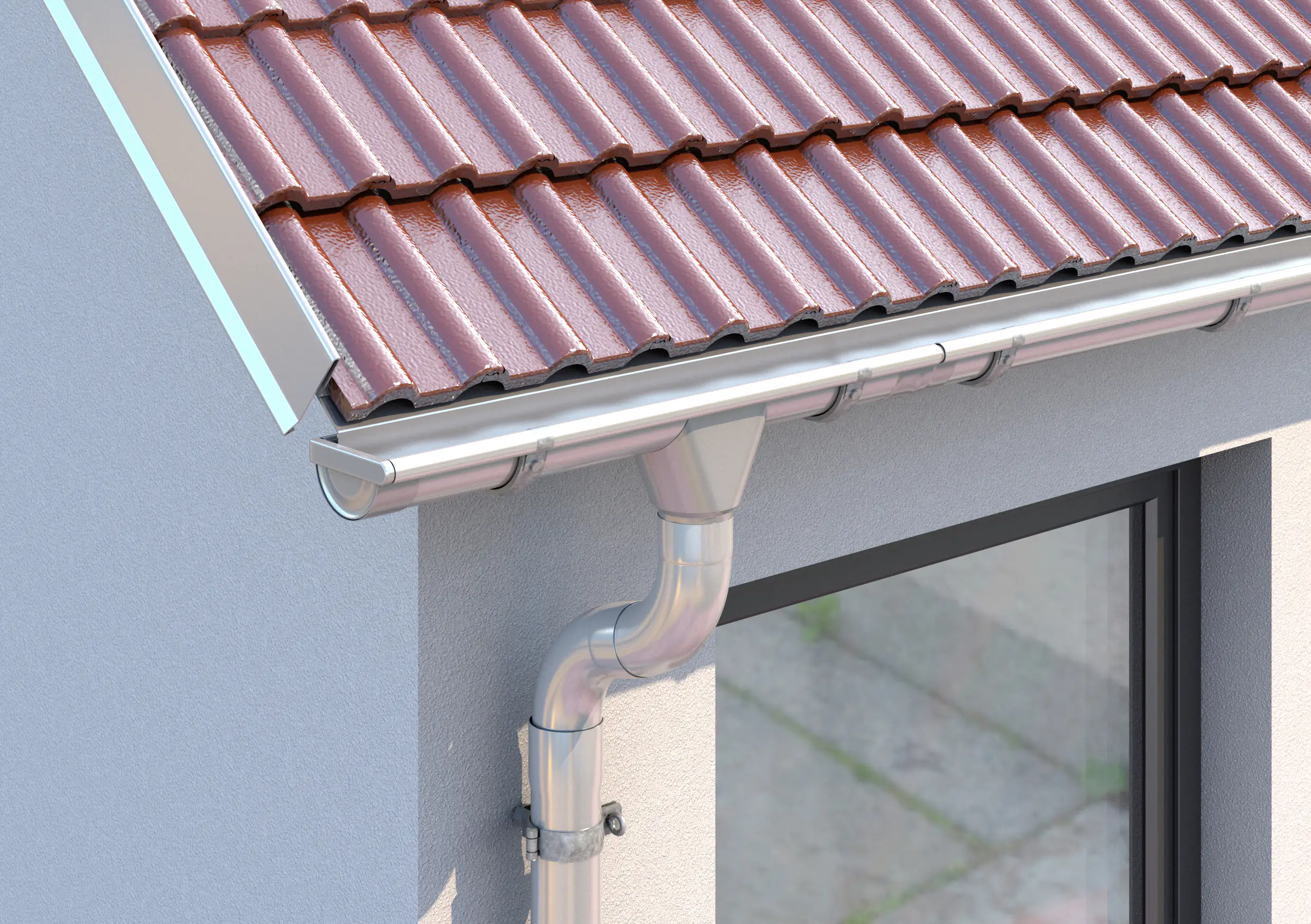 Sarei Alu-Einhangstutzen 200/60, anthrazit