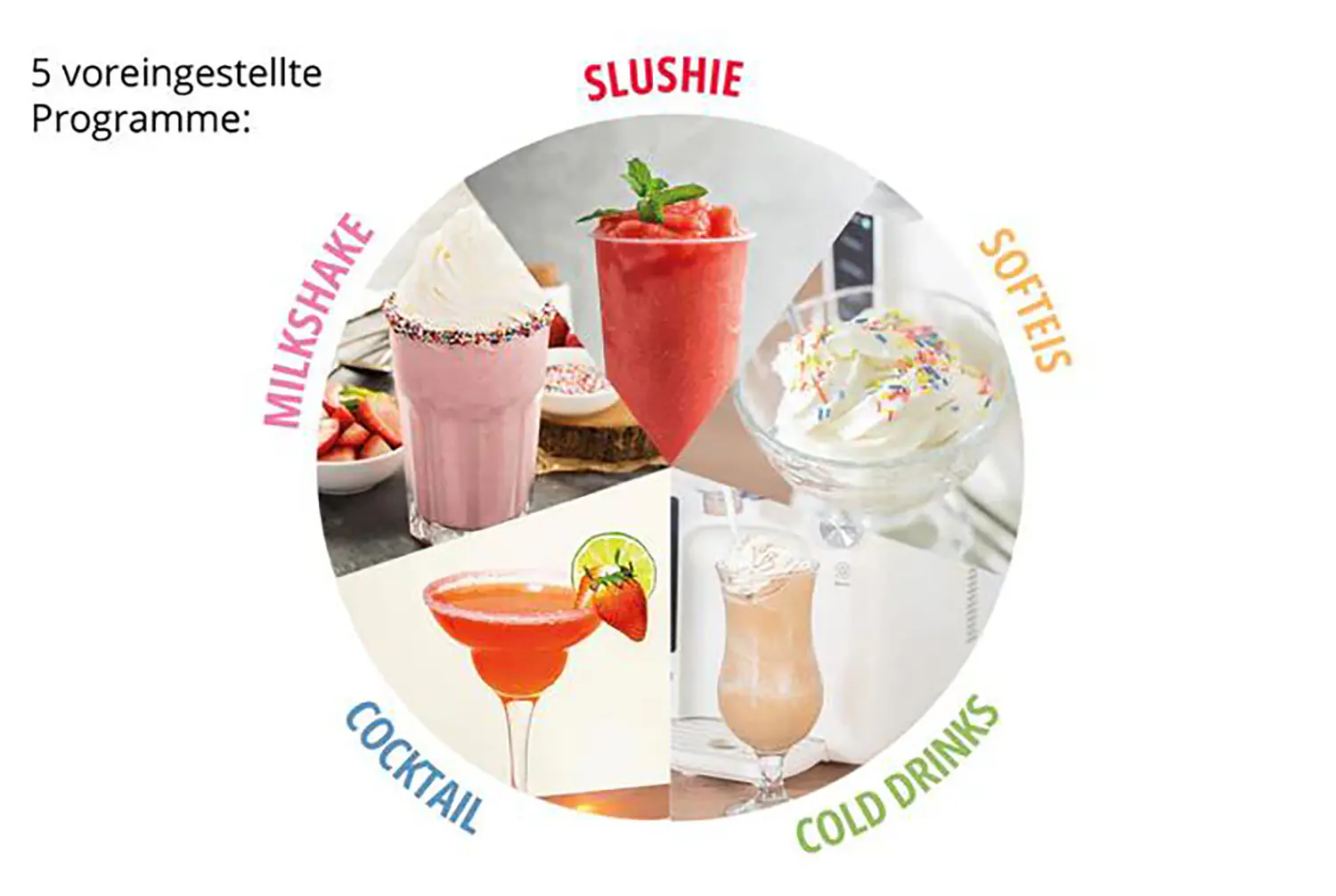 Unold 2in1-Slush und Softeismaschine Sofie 48950 inkl. Kühlaggregat 2 l