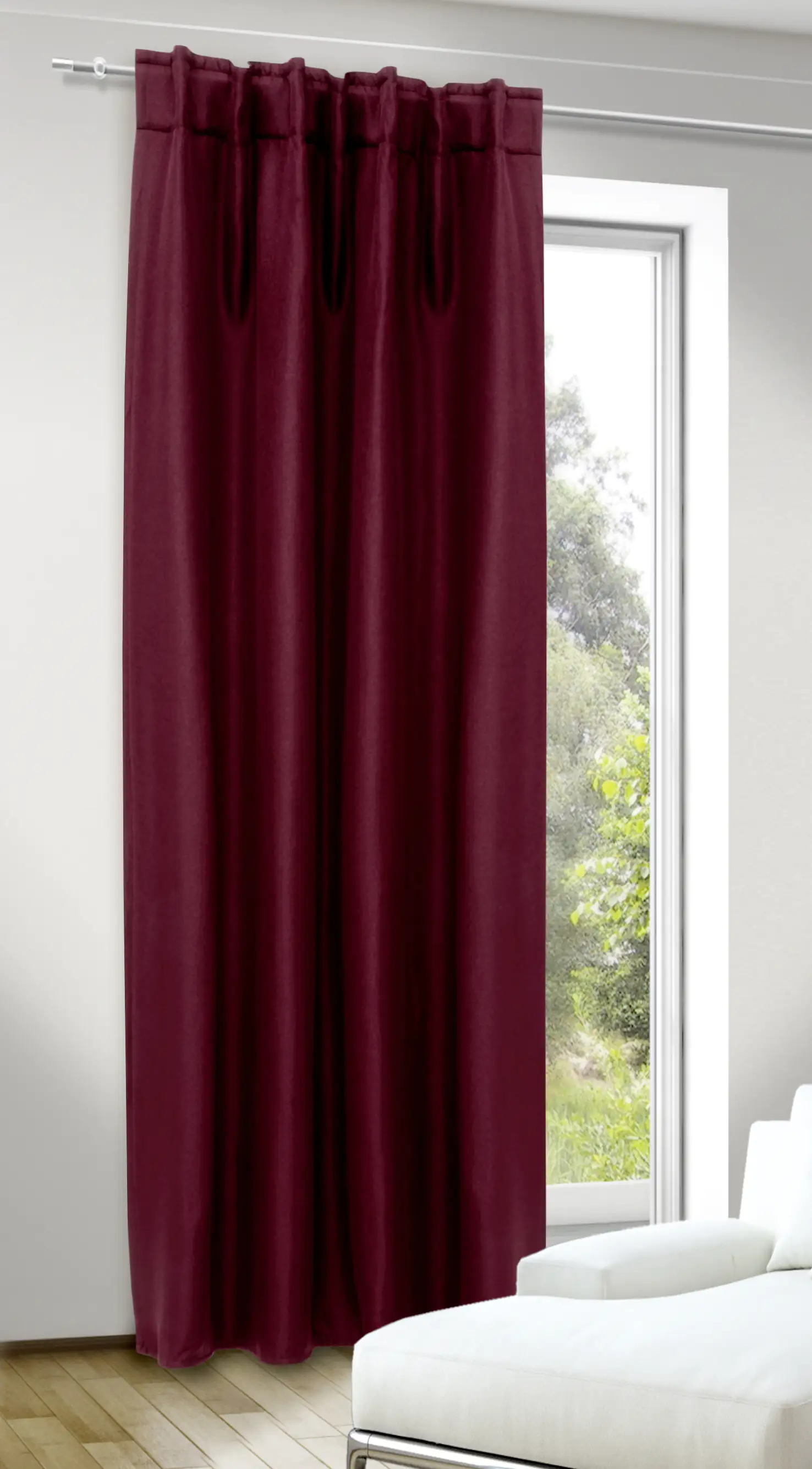 Neusser Collection Schlaufenschal verdeckte Schlaufen marsala 135x245 cm