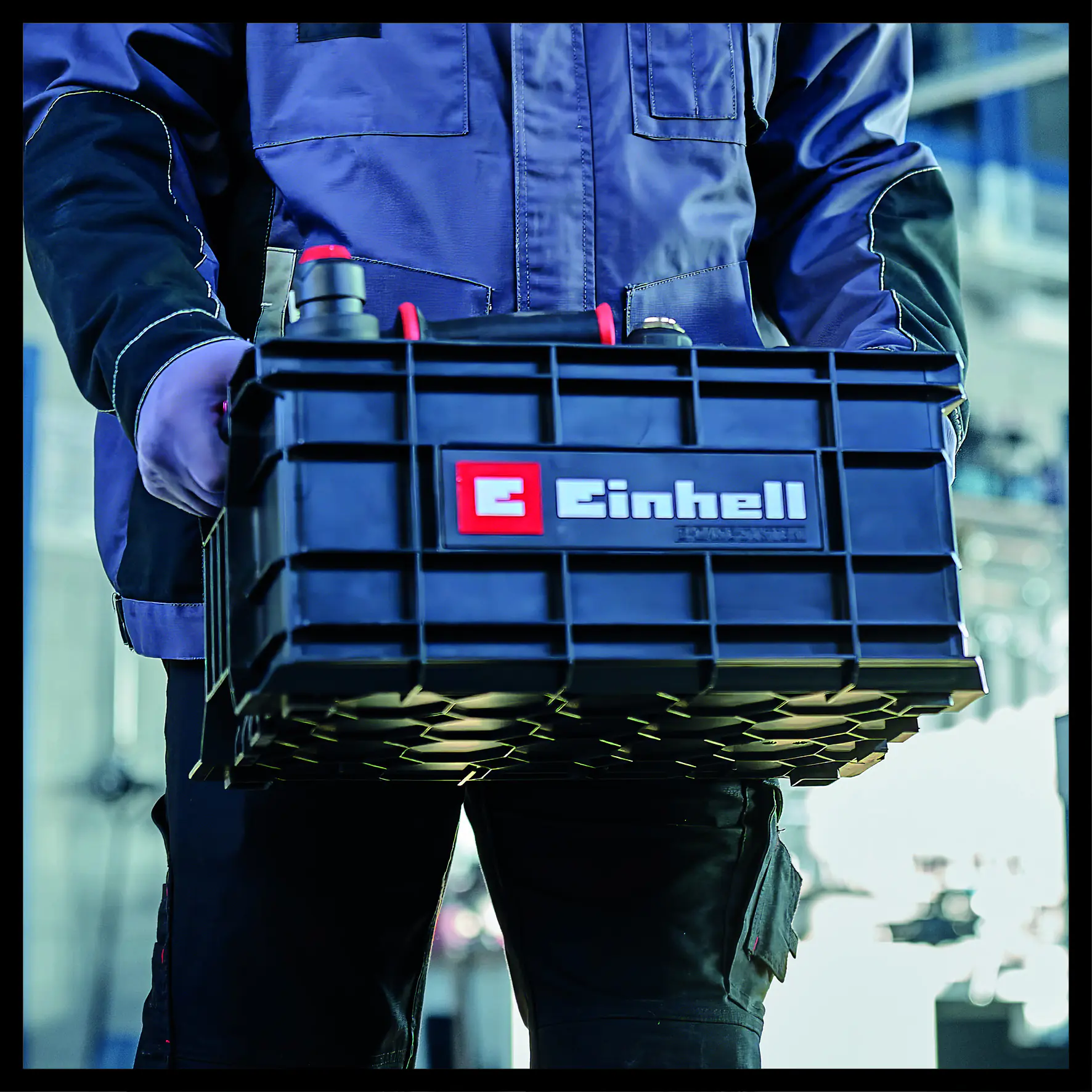 Einhell Werkzeugkiste E-Case Kunststoff 90 kg mit Seitengriffen Einhell Werkzeugkiste E-Case Kunststoff 90 kg mit Seitengriffen