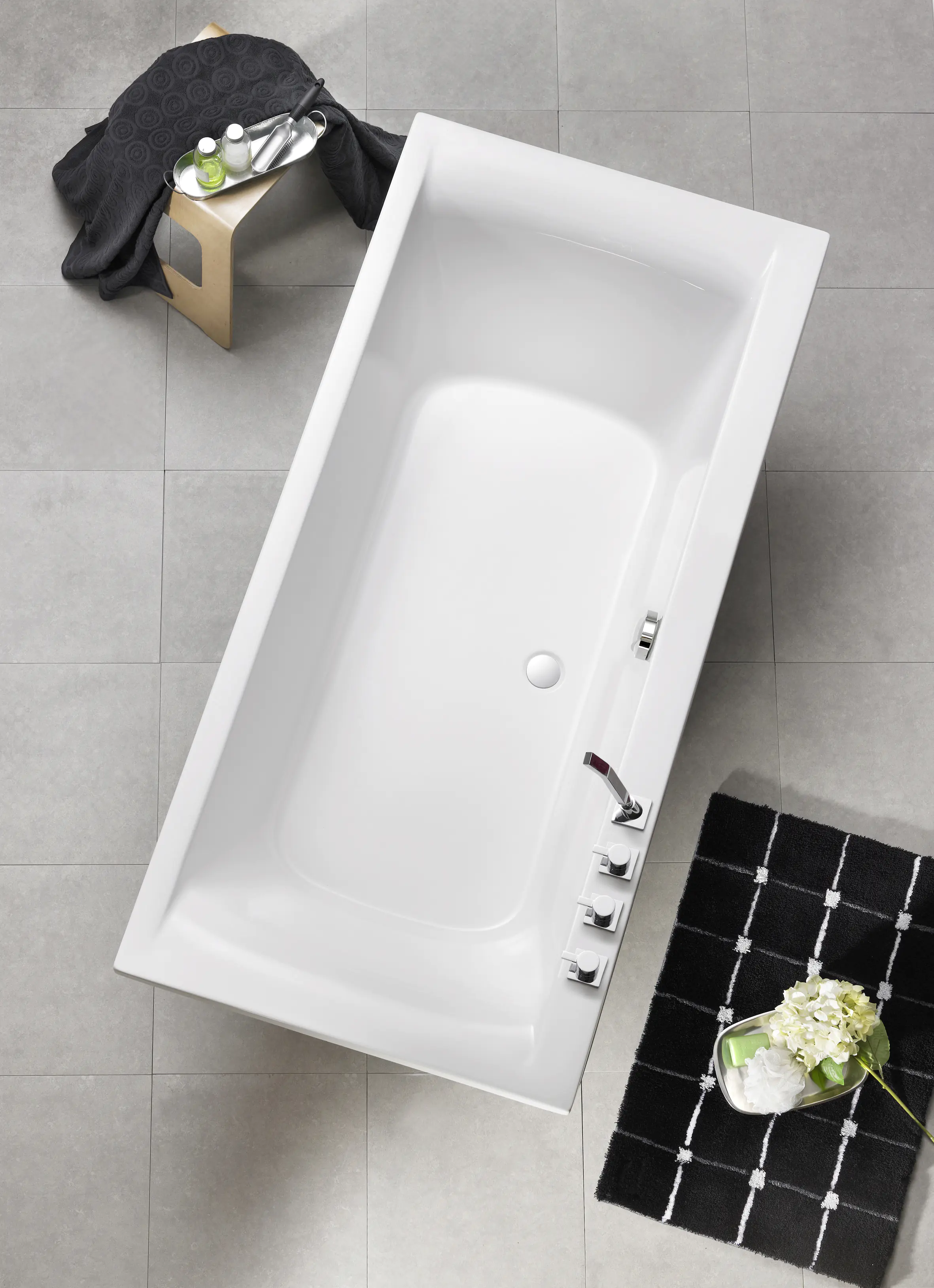 Ottofond Badewanne Rosa 200 x 90 x 45 cm, weiß