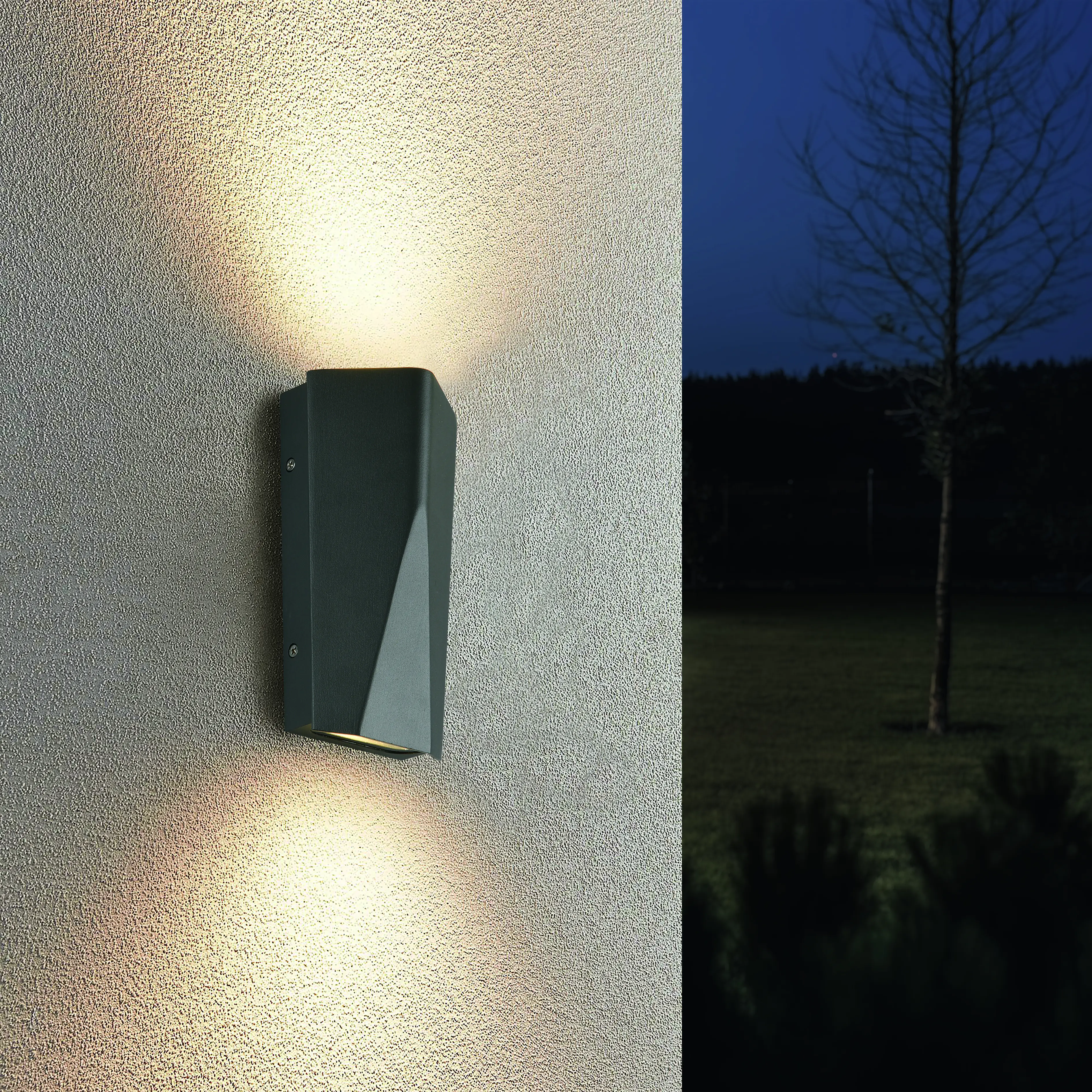 Trio Leuchten LED Außen-Wandleuchte Tay anthrazit Up- & Downlight warmweiß