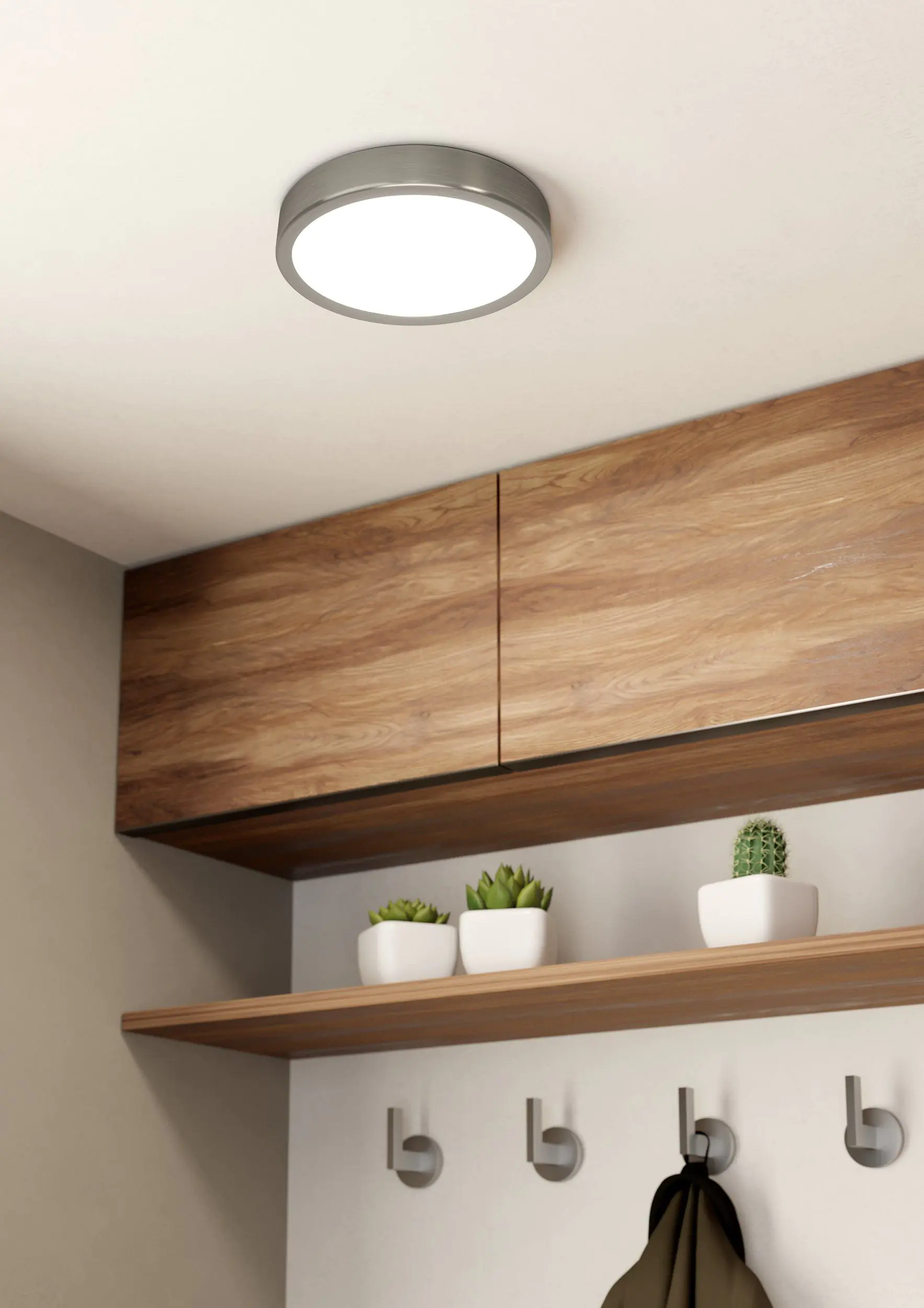 Eglo LED Aufbauleuchte Fueva 5 nickel-matt Ø 21 cm neutralweiß