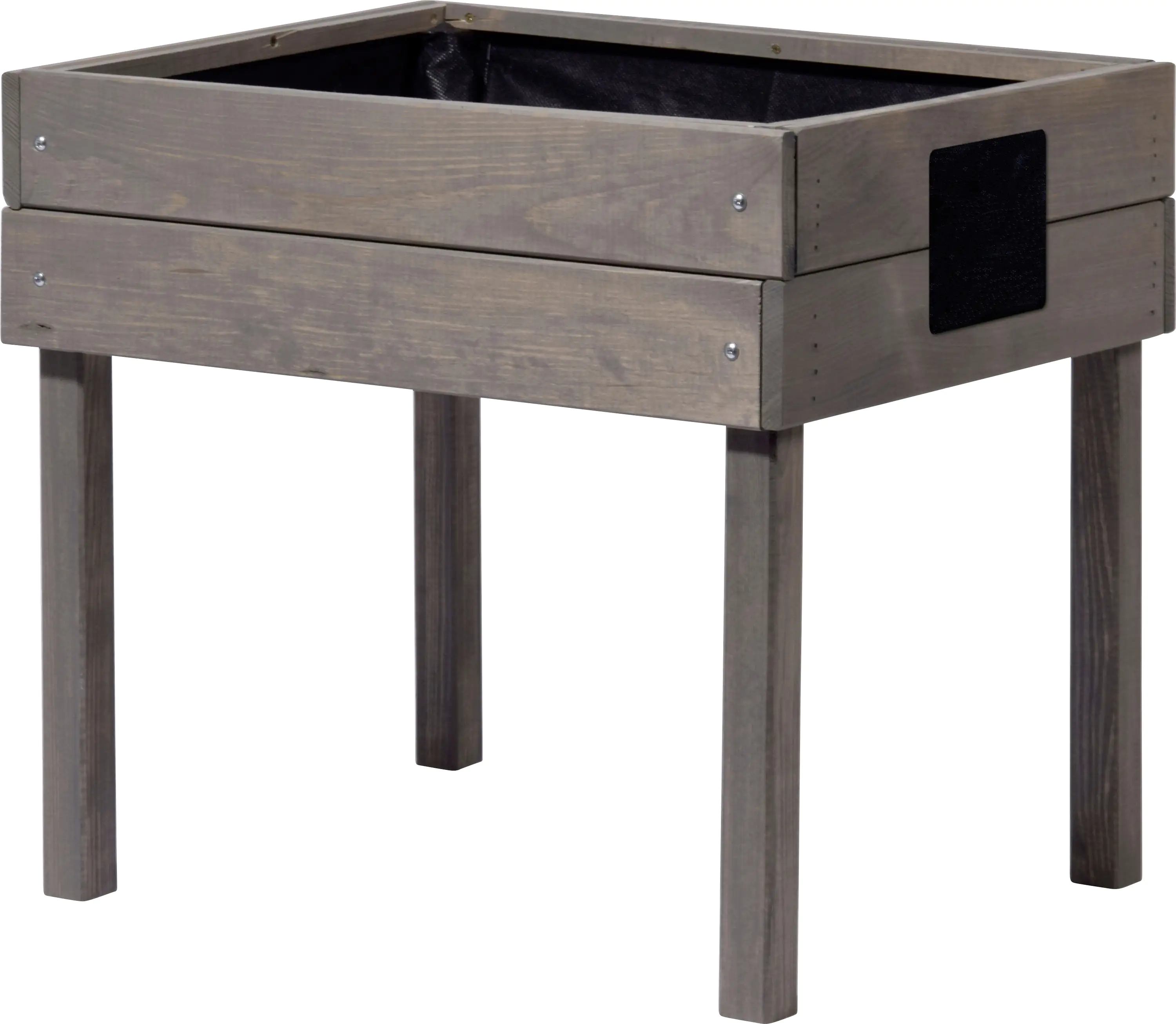 Dobar Kinder-Hochbeet mit Kreidetafel grau 50 x 40 x 45 cm