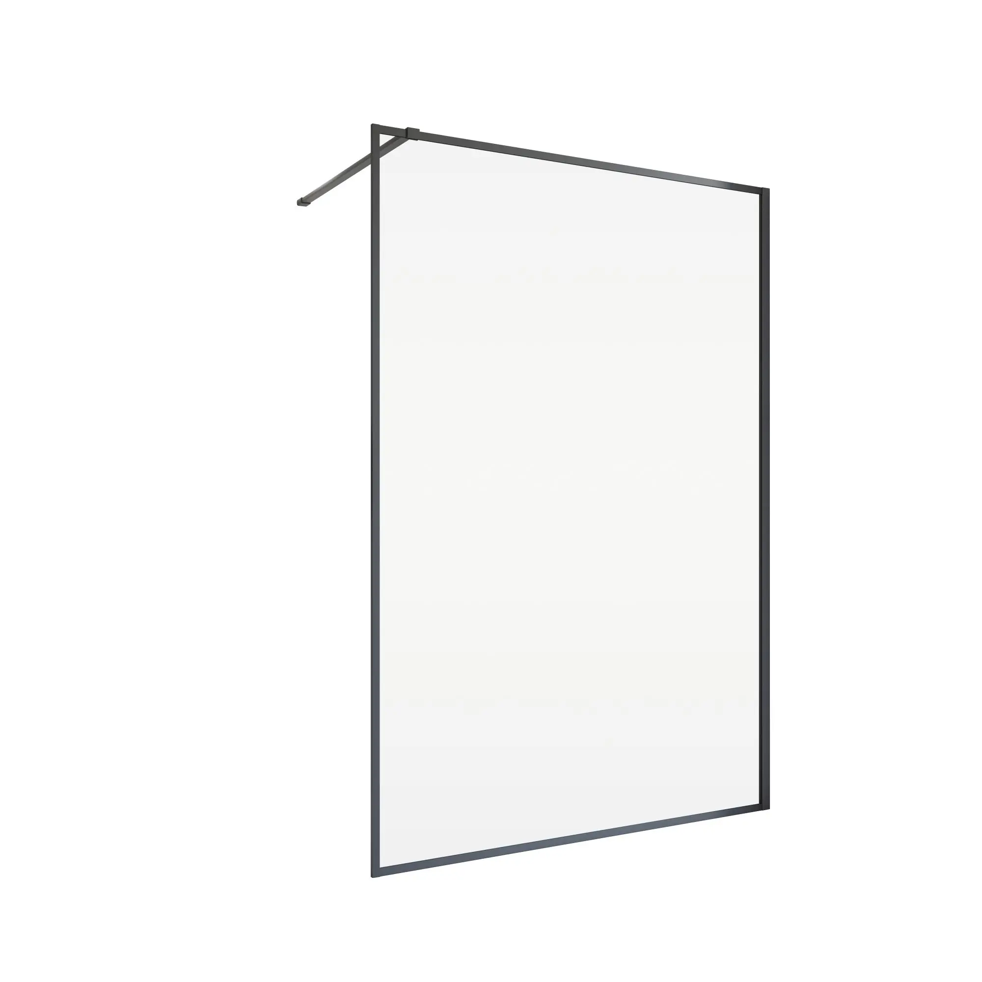 Schulte Duschwand Walk In Trend 2.0 140 x 200 cm schwarz matt klar