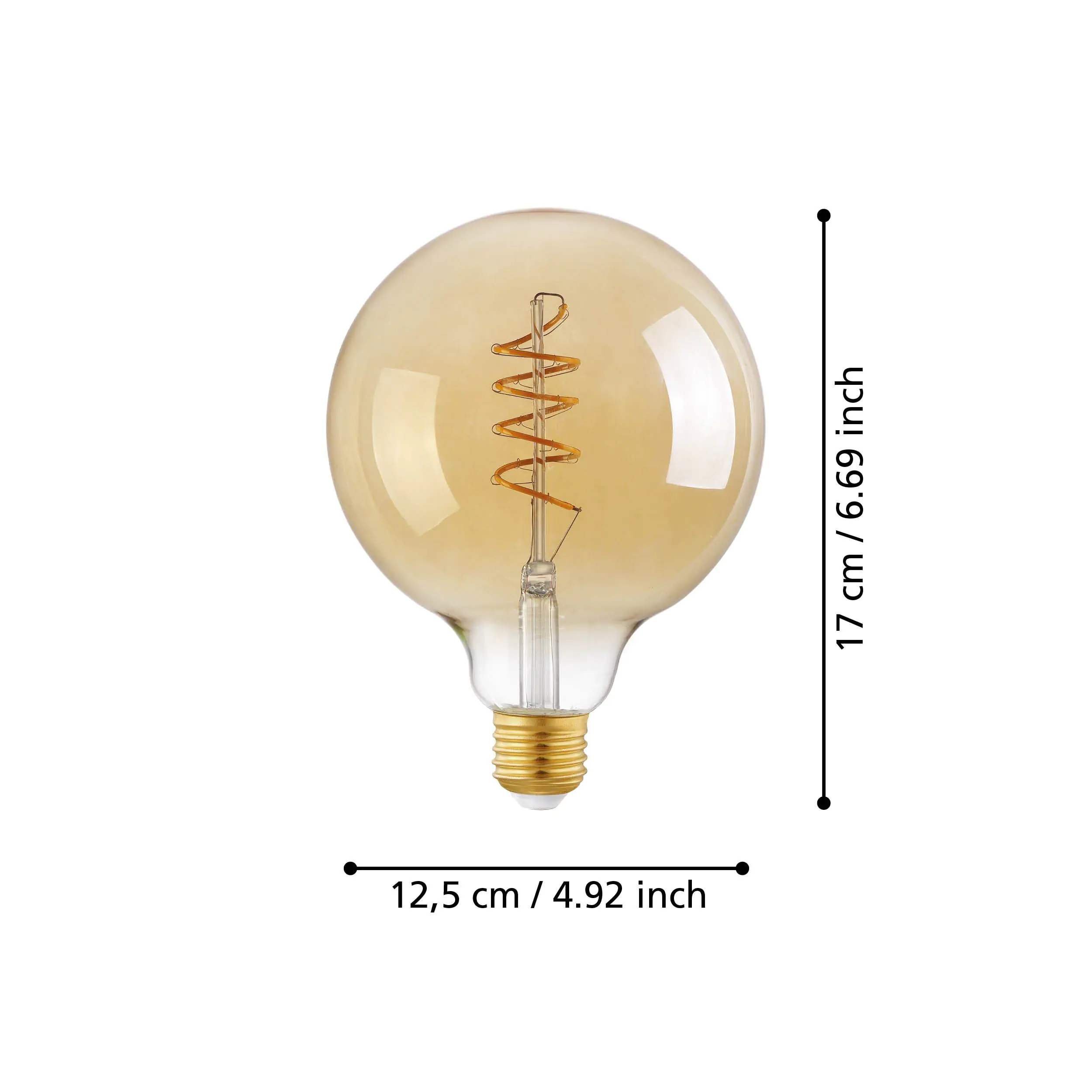 Eglo LED Globe G125 E27 4W amber