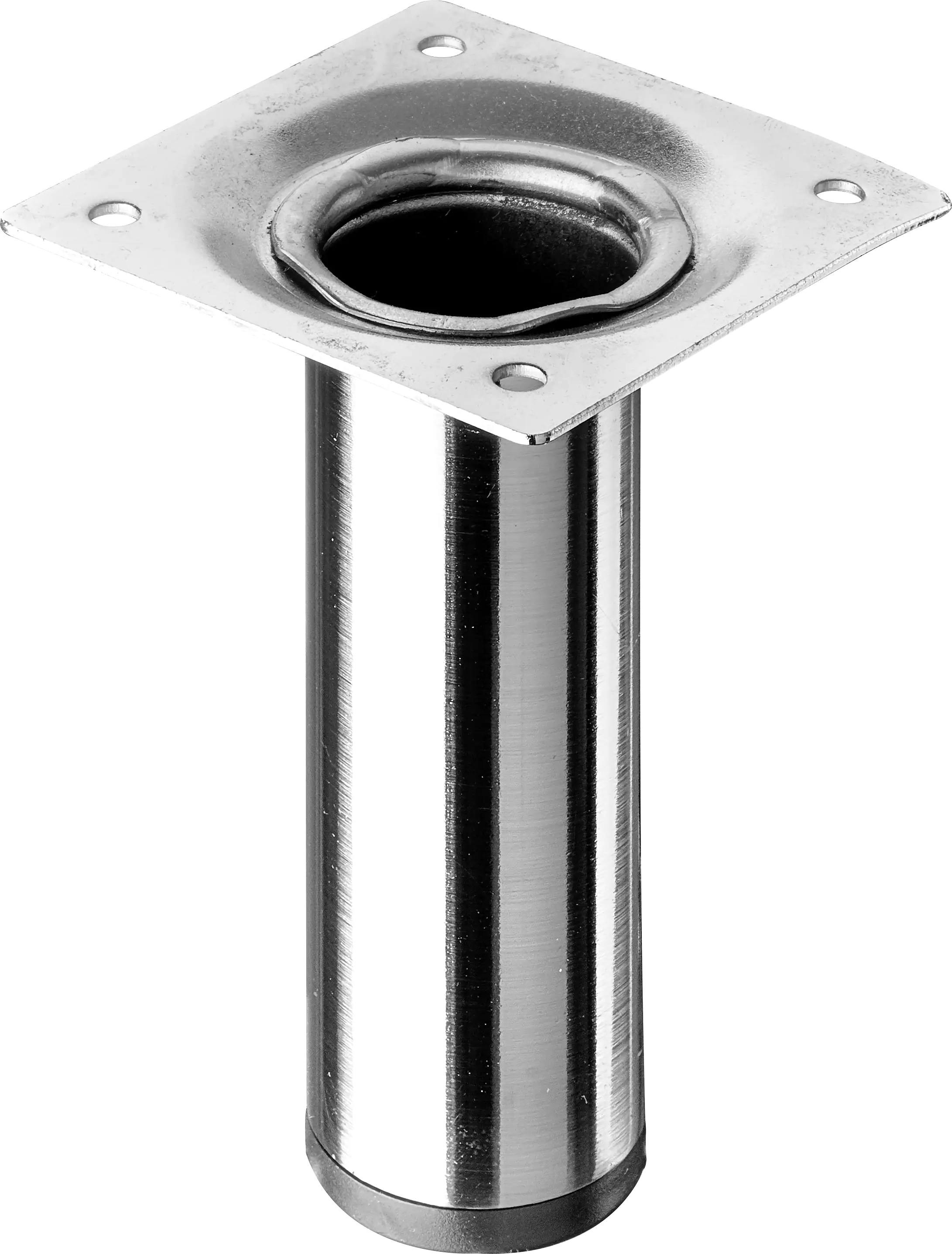 Hettich Tischbein 3,0 x 10 cm Stahl Edelstahl-Optik - 1 Stück