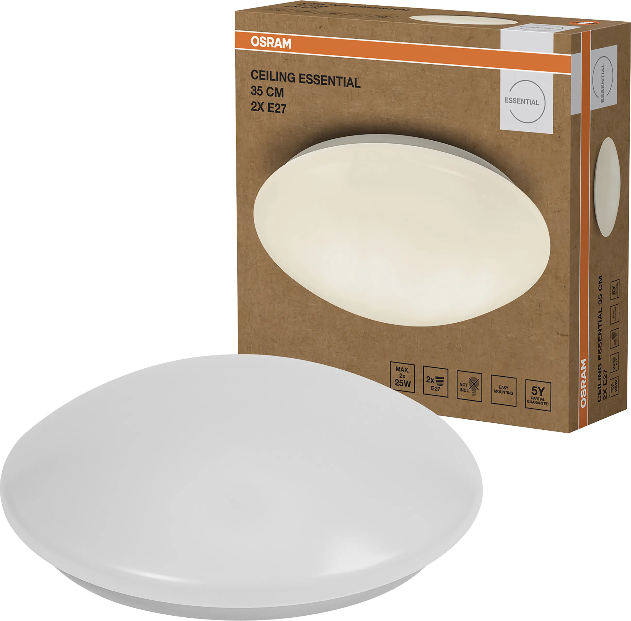 Ledvance LED-Deckenlampe Ceiling Essential 2x E27 35 cm weiß