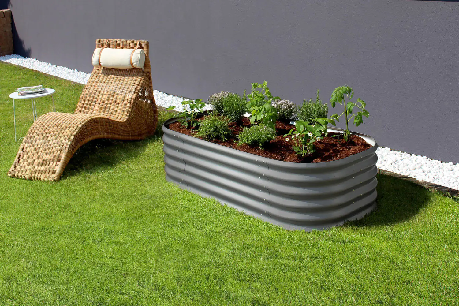 Vitavia Hochbeet Terra Basic 82 x 162 x 40 cm granit