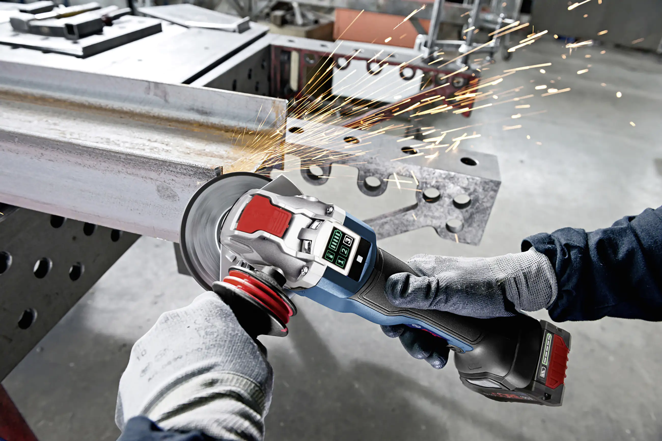 Bosch Professional Akku-Winkelschleifer GWX 18V-10 PSC X-LOCK in L-Boxx