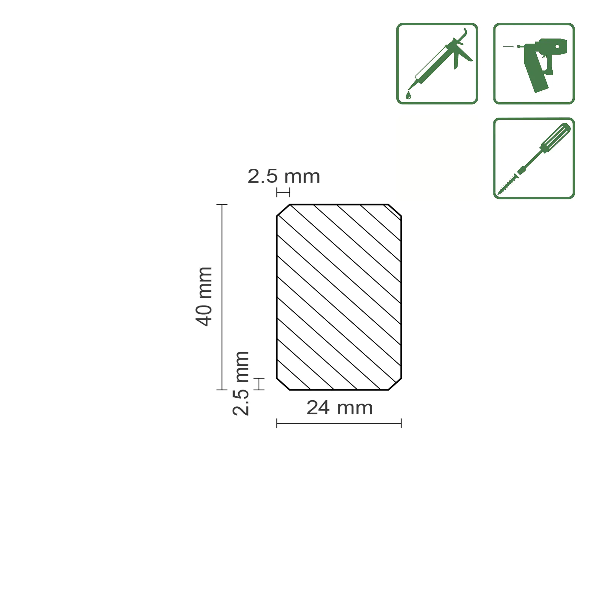 FN Neuhofer Rahmen Wood Pro 240 cm 40 x 24 mm Fichte