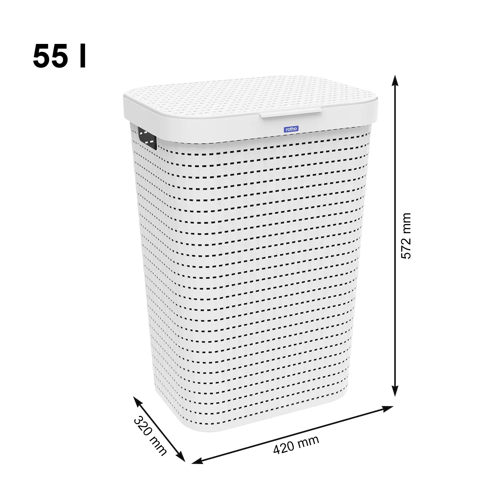Rotho Wäschesammler Country, 55 L weiß Rotho Wäschesammler Country, 55 L weiß