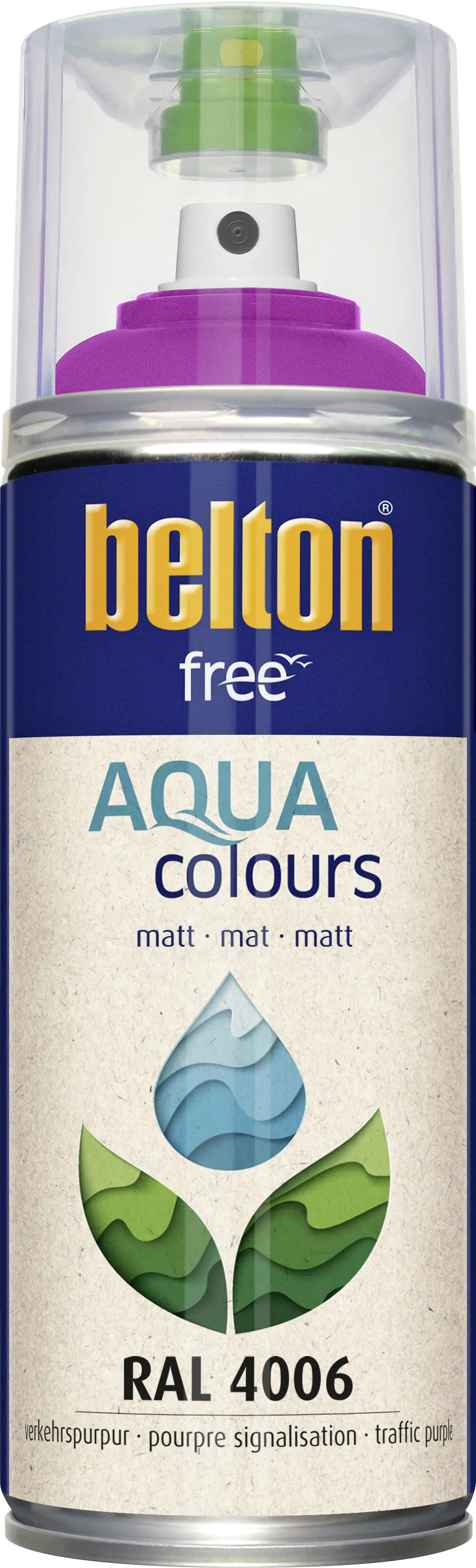 belton free Lackspray AQUAcolours 400 ml verkehrspurpur matt
