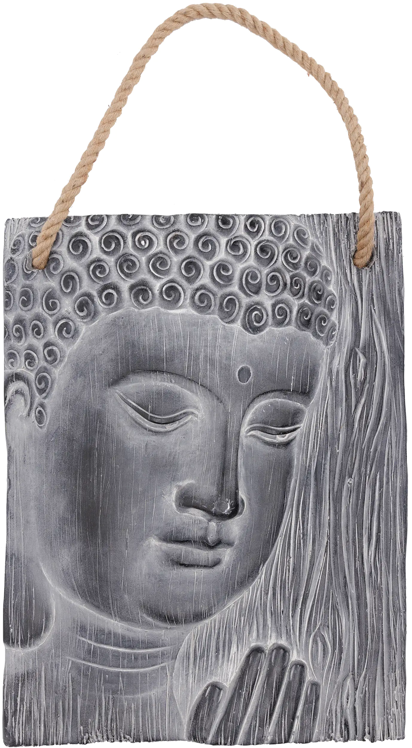 TrendLine Deko Bild Buddha 54,5 x 42 cm grau