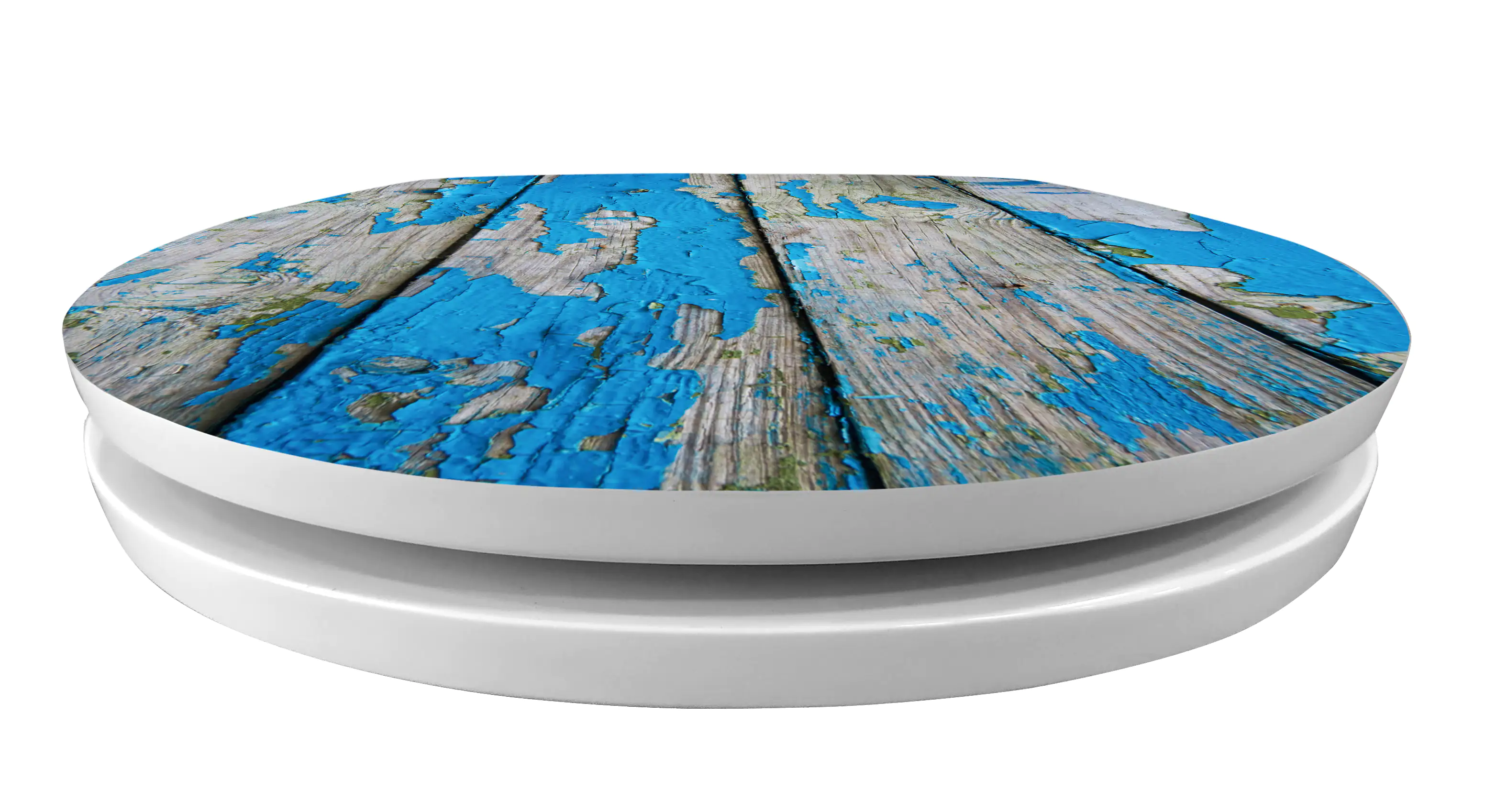 Primaster WC-Sitz mit Absenkautomatik Old Blue weiß