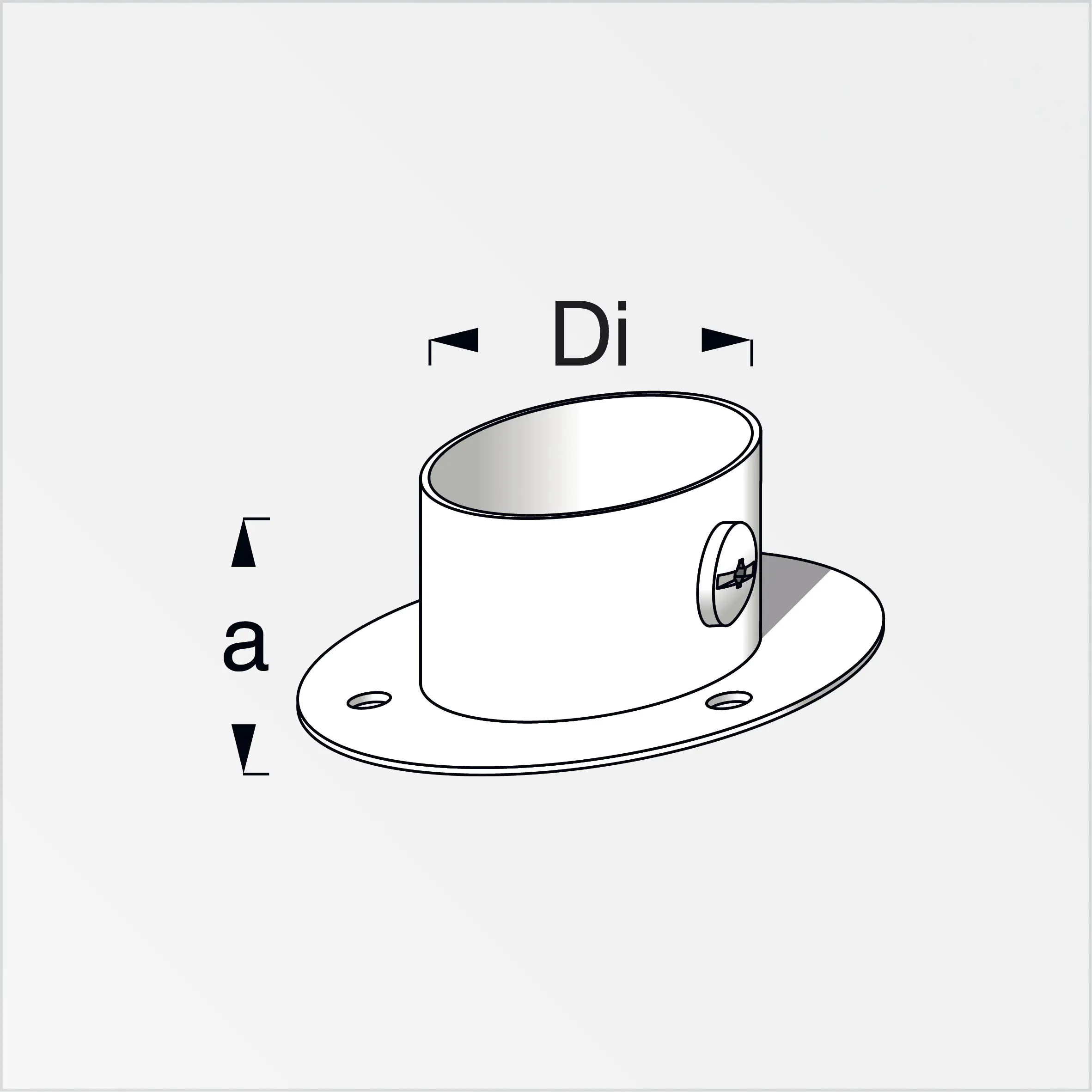 alfer Wandlager-Set Fix Zinkdruckguss Ø 25 mm Stahl verchromt