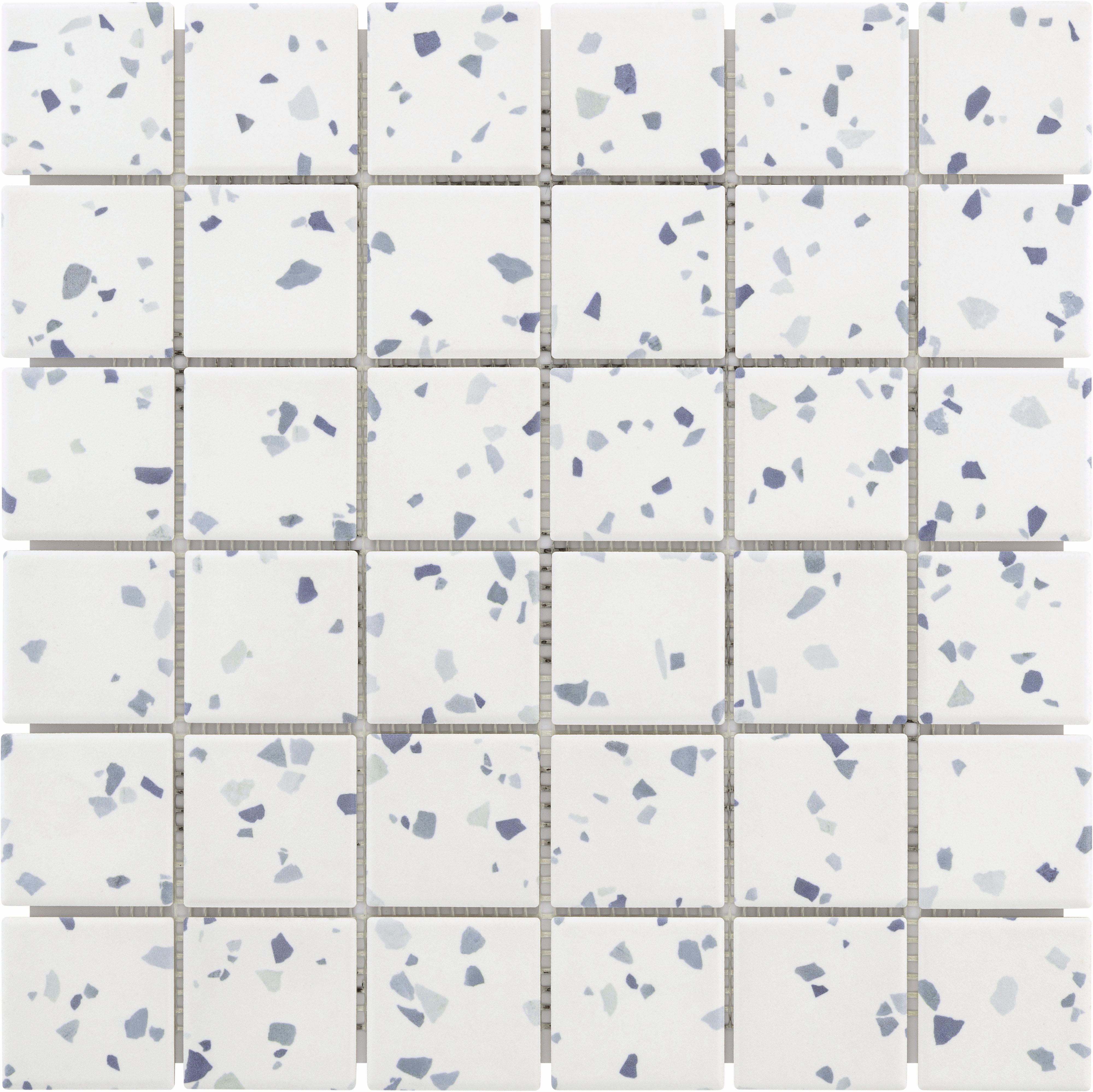 KNG Mosaikfliese rutschhemmend 29,7 x 29,7 cm terrazzo blau