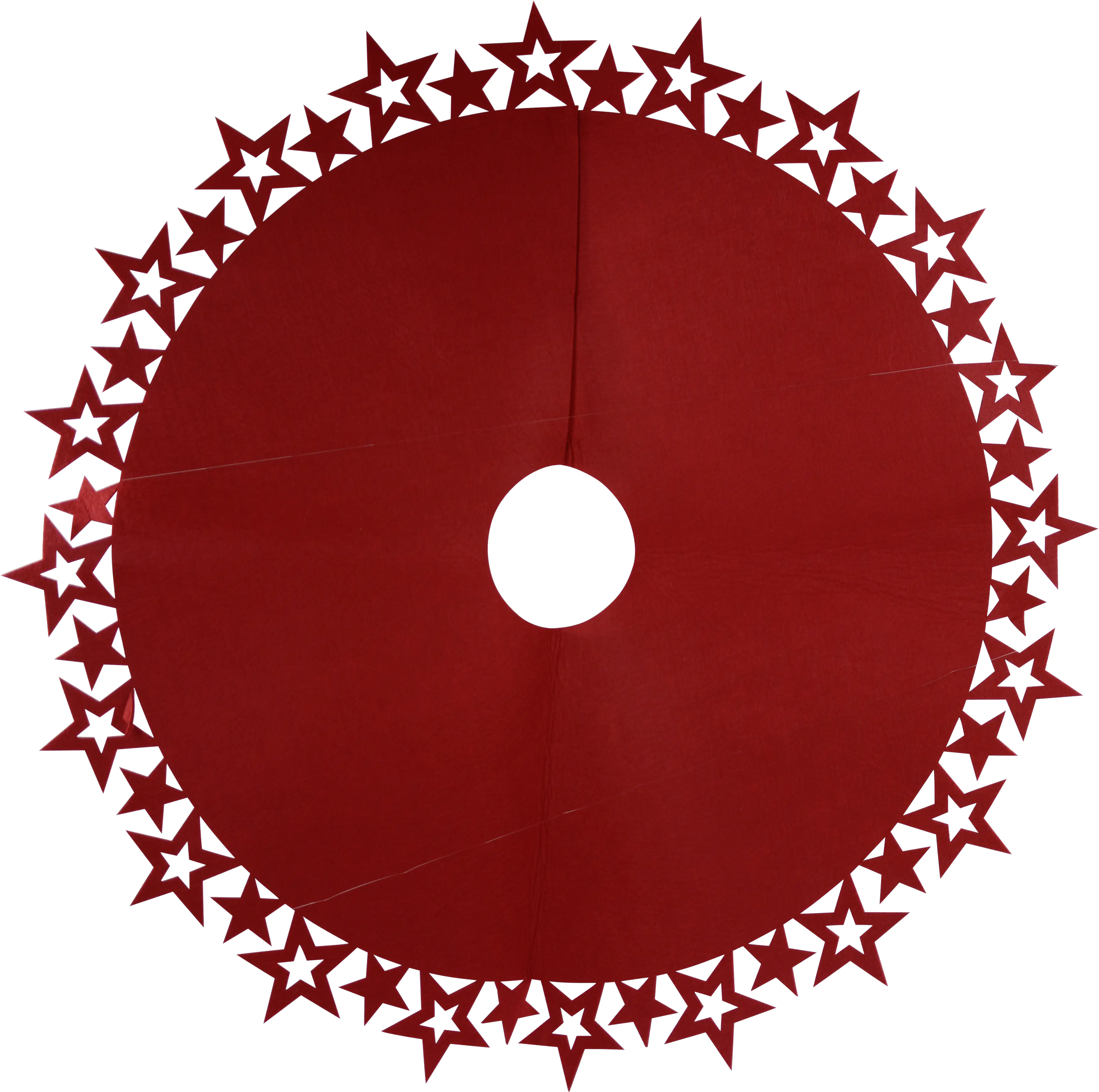 Riffelmacher Christbaumdecke mit Sternenrand rot Ø 100 cm