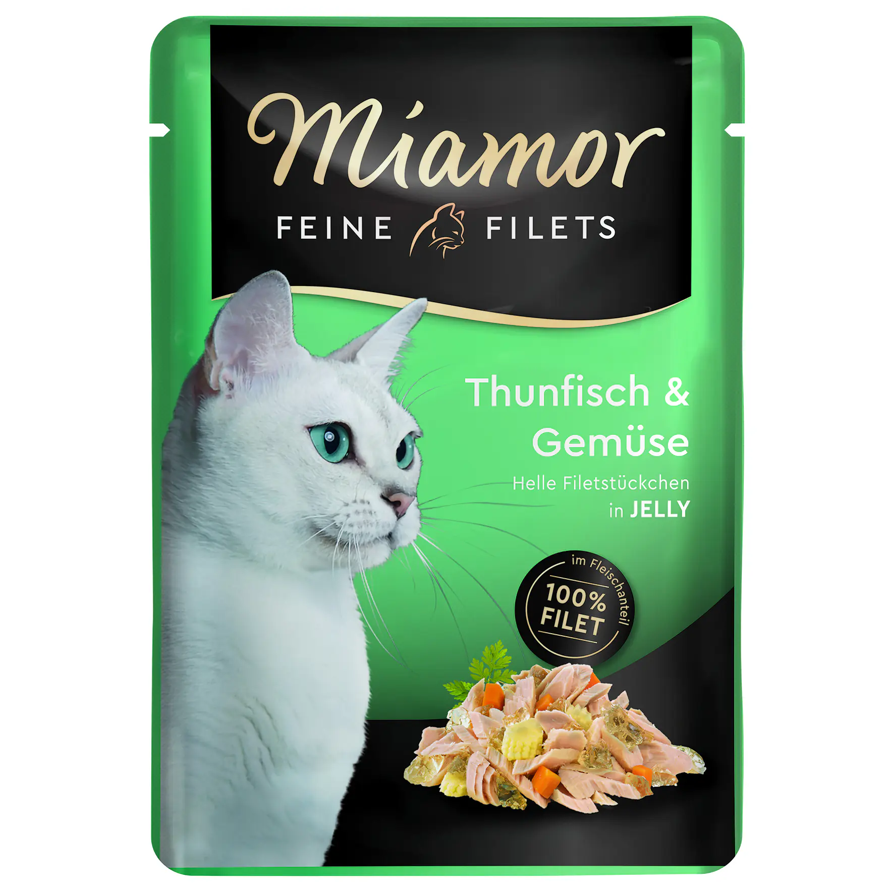 Miamor Feine Filets Thunfisch und Gemüse Katzenfutter 100 g