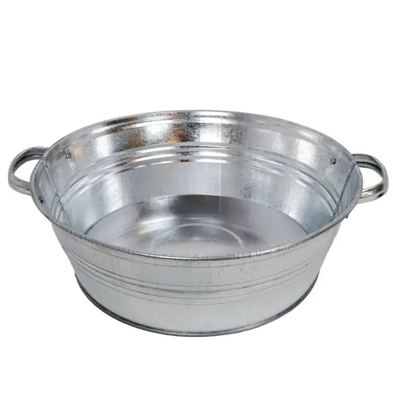 Flamingo Schale Zinkblech Ø 42 x 14 cm silber