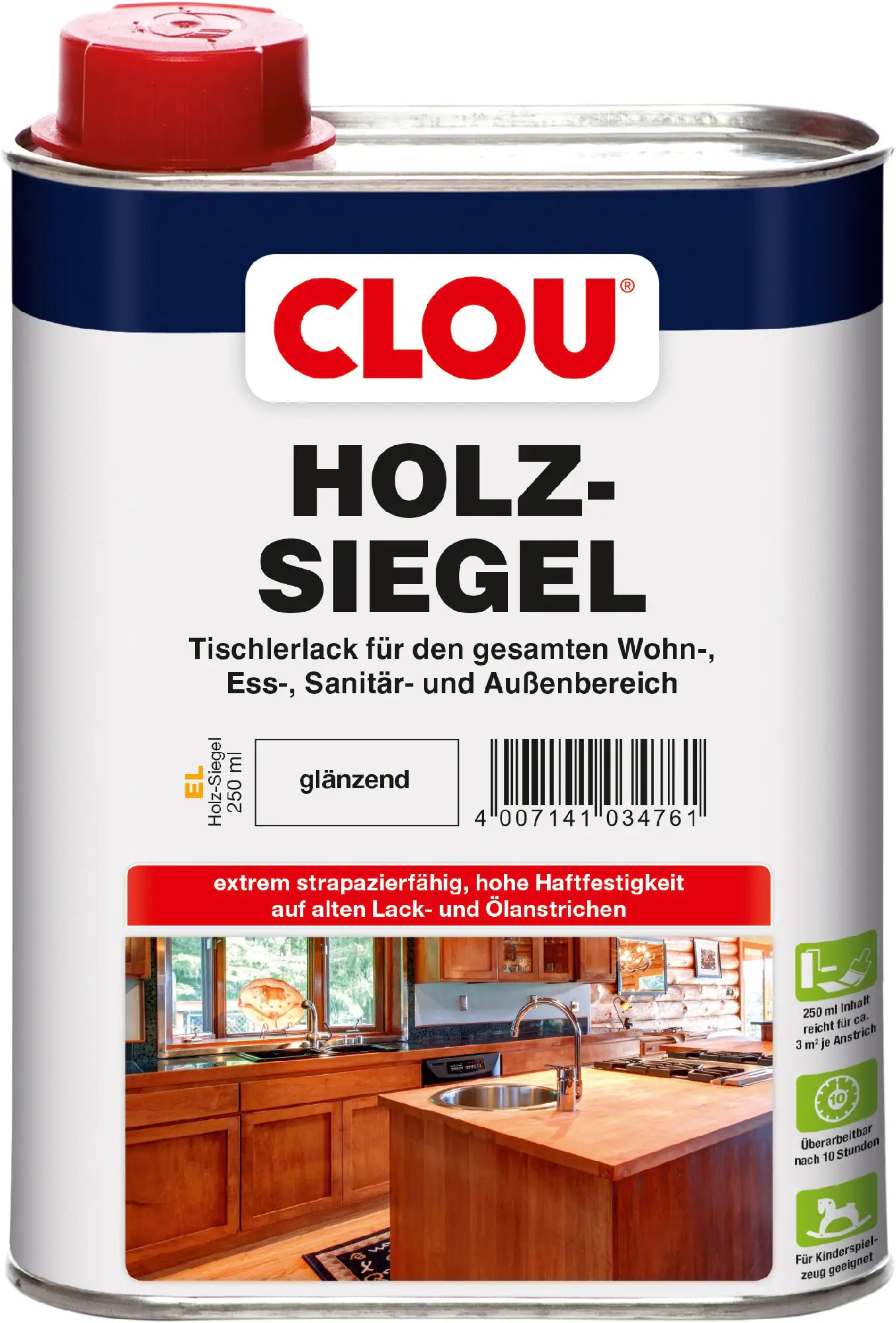 Clou Holz Siegel 250 ml glänzend Clou Holz Siegel 250 ml glänzend
