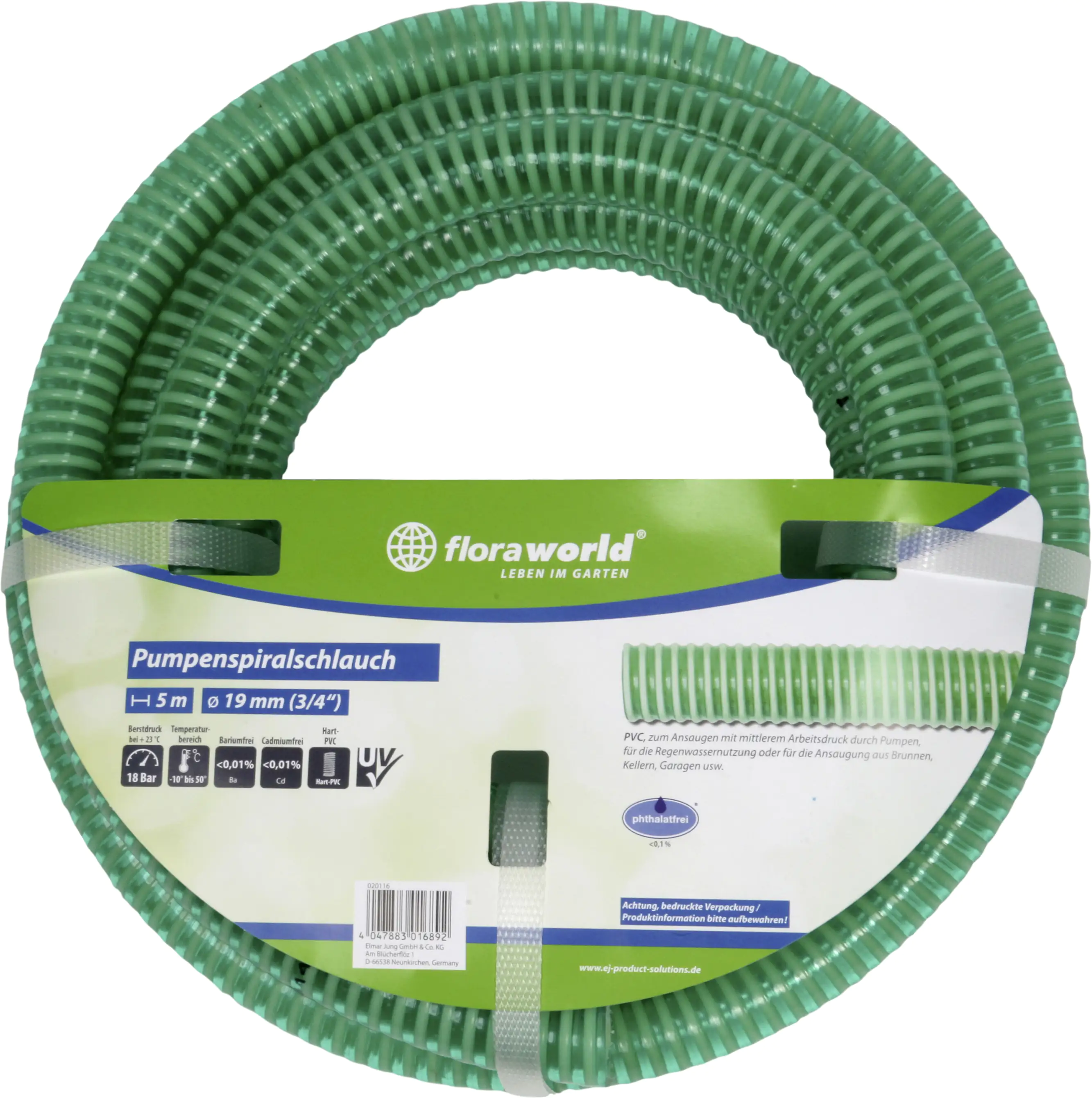 Floraworld Pumpenspiralschlauch Ø 19 mm (3/4") 5 m