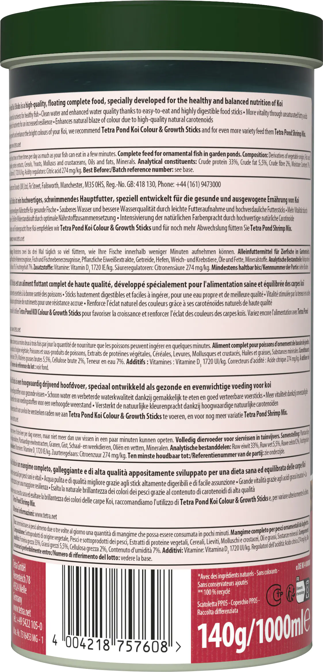 Tetra Pond Koi Sticks 1 L