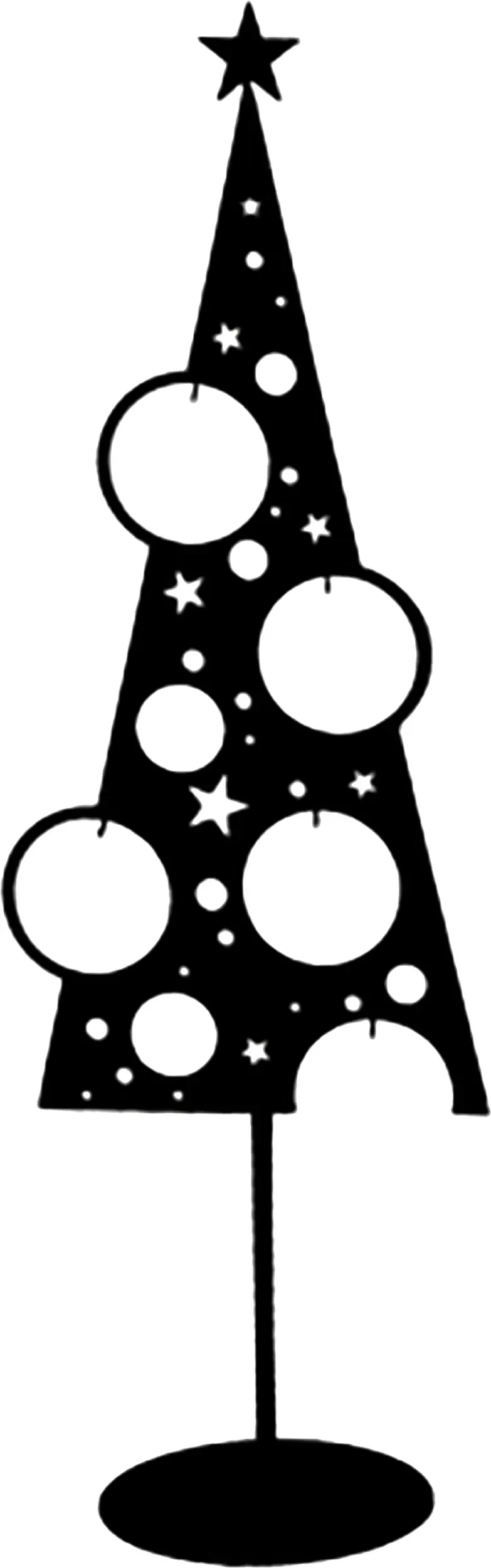 TrendLine Deko-Weihnachtsbaum Metall 58 x 19 x 13 cm schwarz