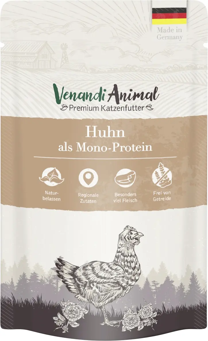 Venandi Katzennassfutter Adult getreidefrei 125 g Cat Mono Huhn