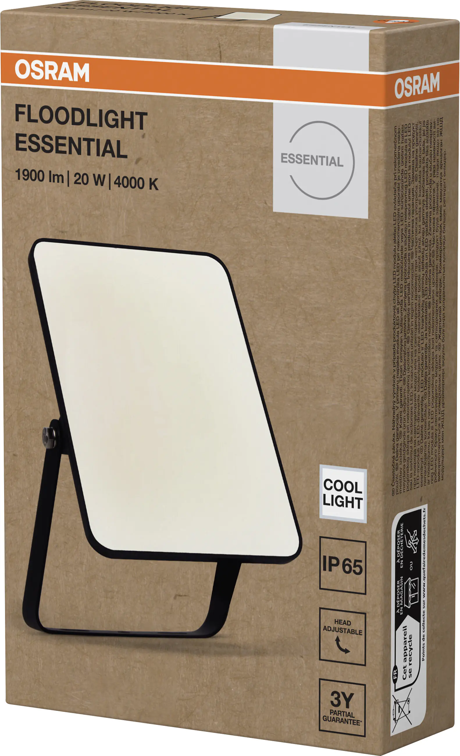 Osram LED-Außenleuchte Floodlight Essential 17,3 cm neutralweiß schwarz