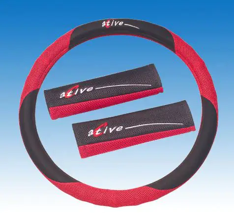 Unitec Lenkradhülle & Gurtpolster Active rot