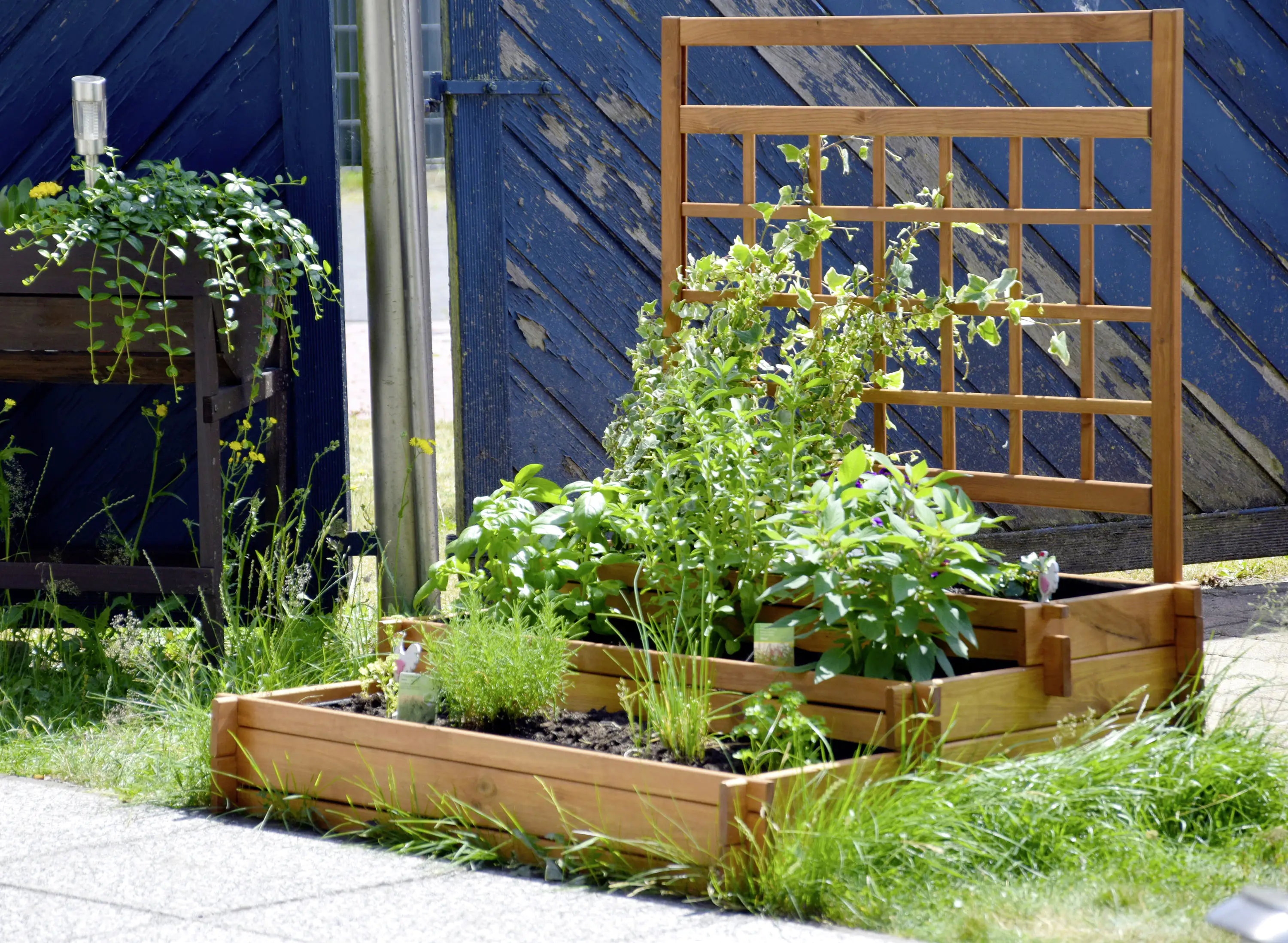 Dobar Pflanzkasten-Hochbeet Peru mit Spalier inkl. Folie 110 x 88 x 115 cm