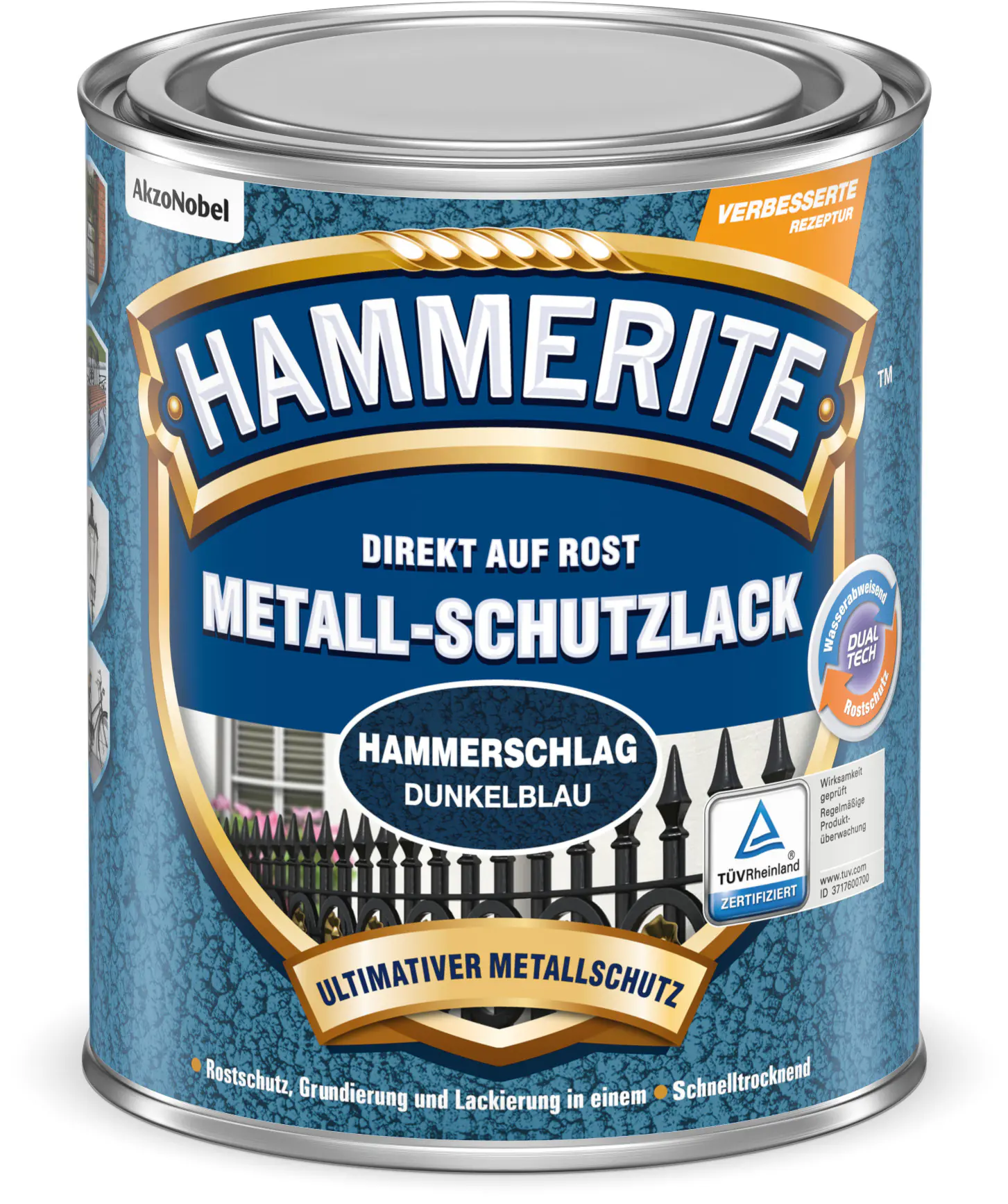 Hammerite Metall-Schutzlack Hammerschlag 250 ml dunkelblau