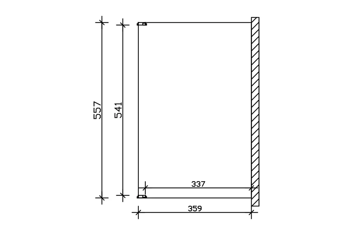 SKAN HOLZ Terrassenüberdachung Novara 557 x 359 cm Leimholz