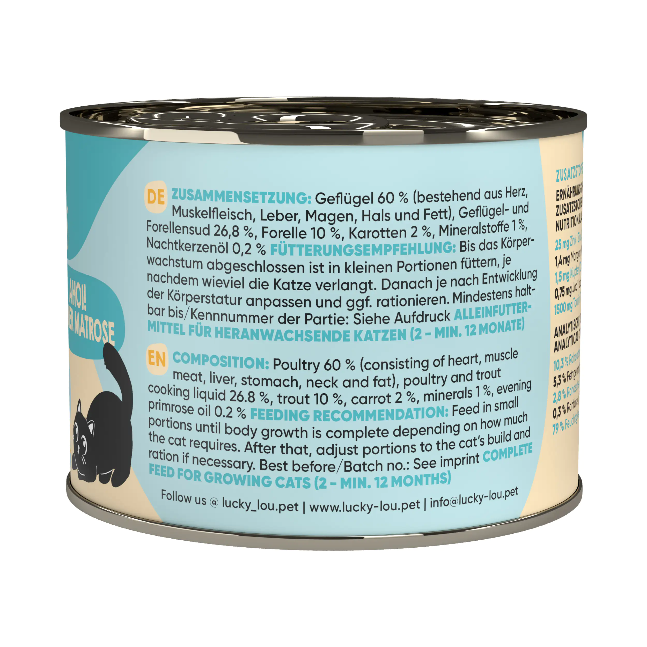 Lucky Lou Kittenfutter Geflügel und Forelle 200 g Lucky Lou Kittenfutter Geflügel und Forelle 200 g