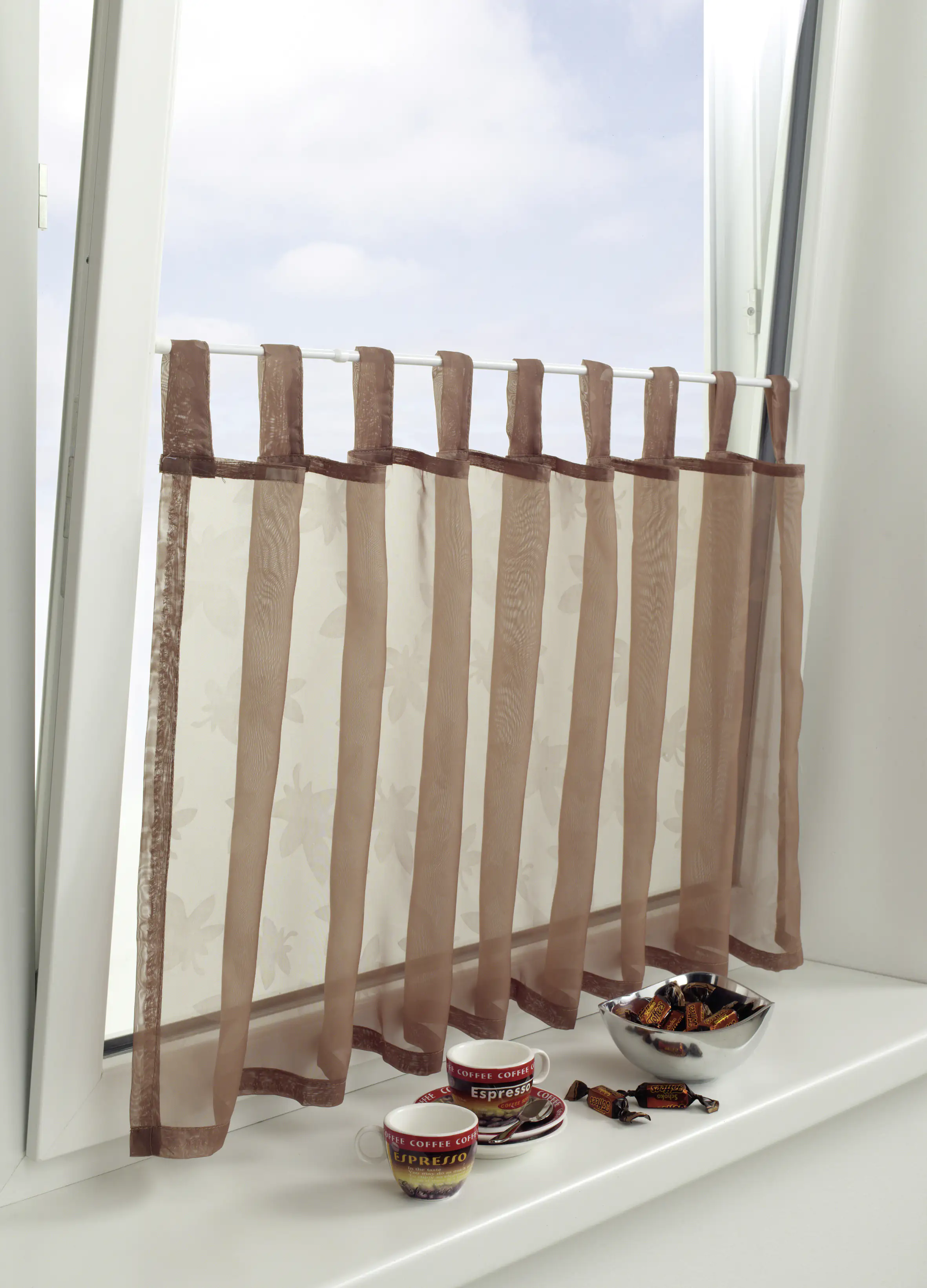 4003018002475_1390412 Gardinia Klemmstange weiß, Ø 8 mm, ausdrehbar 45 - 65 cm