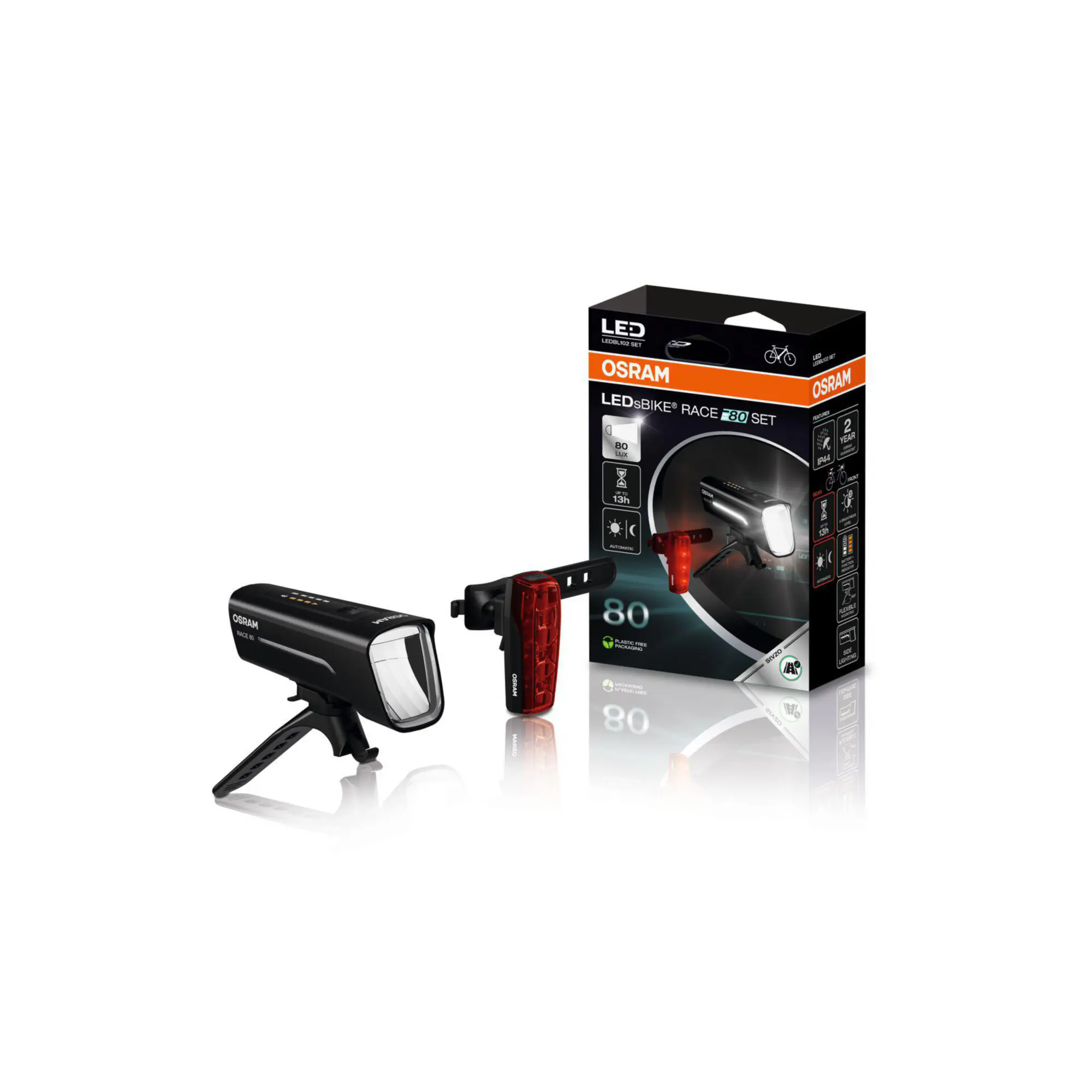 Osram LED-Fahrradbeleuchtungset Race 80 