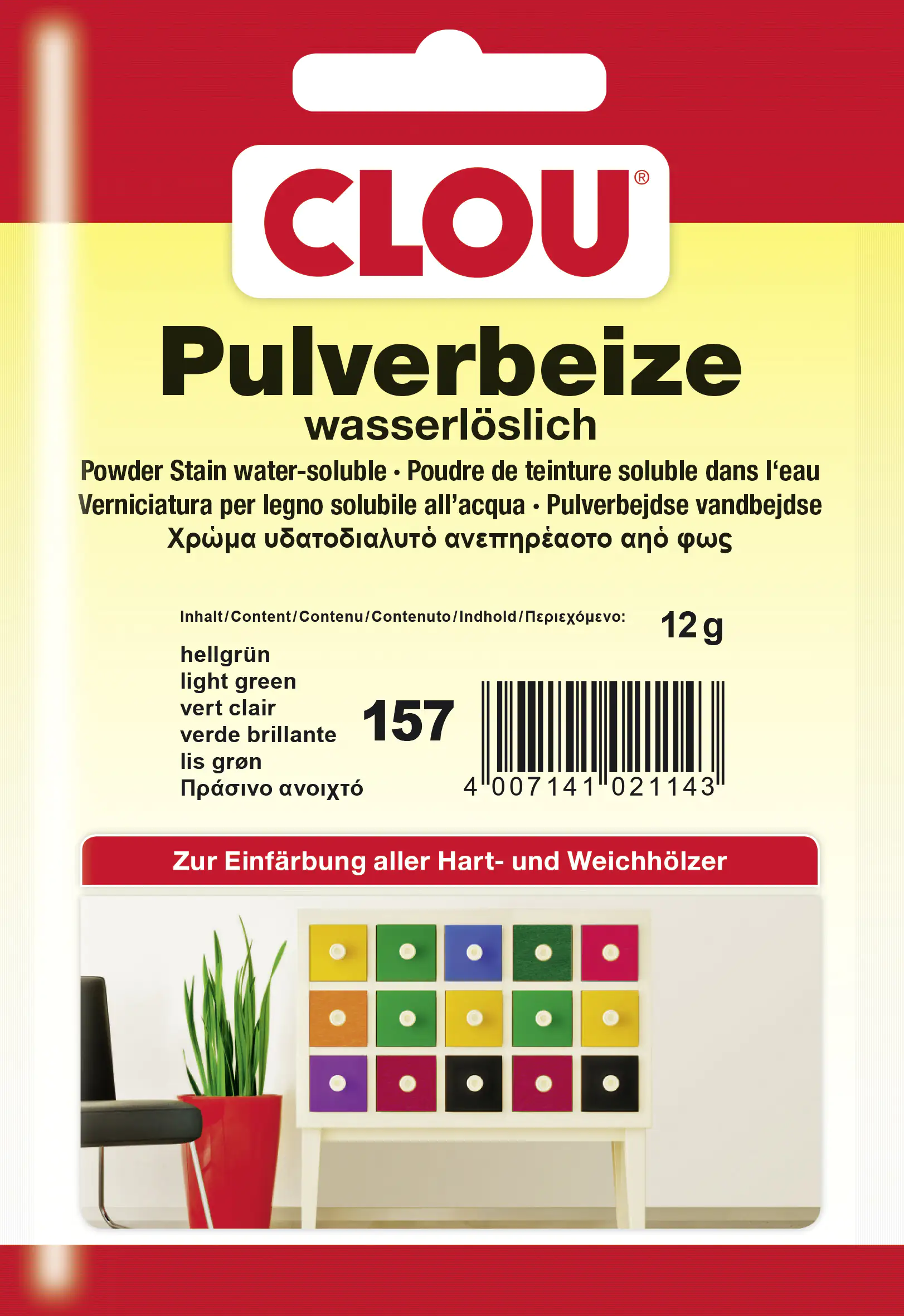 Clou Pulverbeize 12 g hellgrün