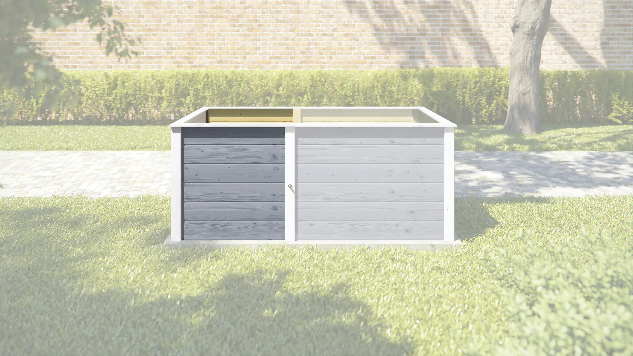 Weka Ergänzungssatz Hochbeet Modular , 21 mm, grau, 67 cm