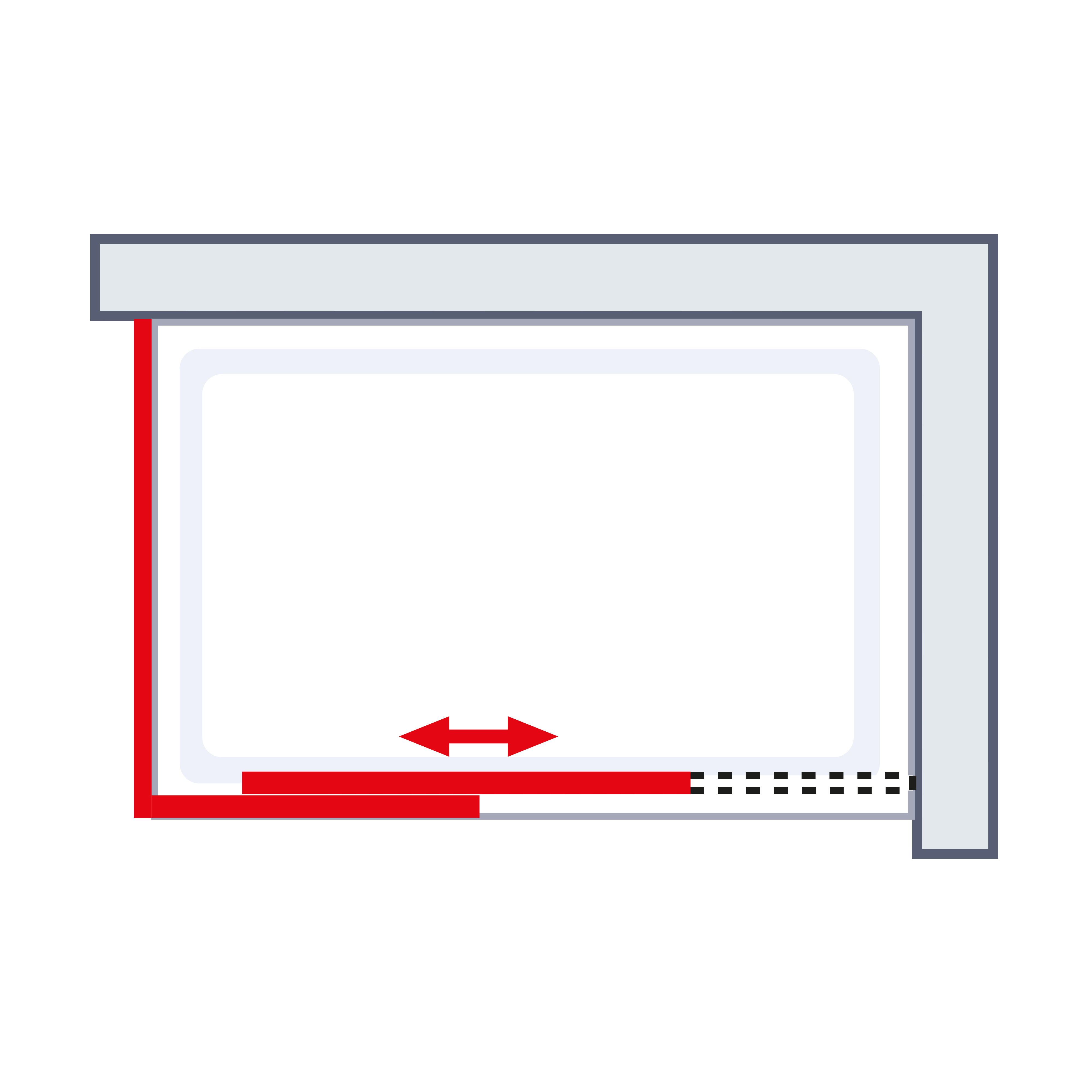 Schulte Seitenwand 90 x 90 x 200 cm Kristall/Trend